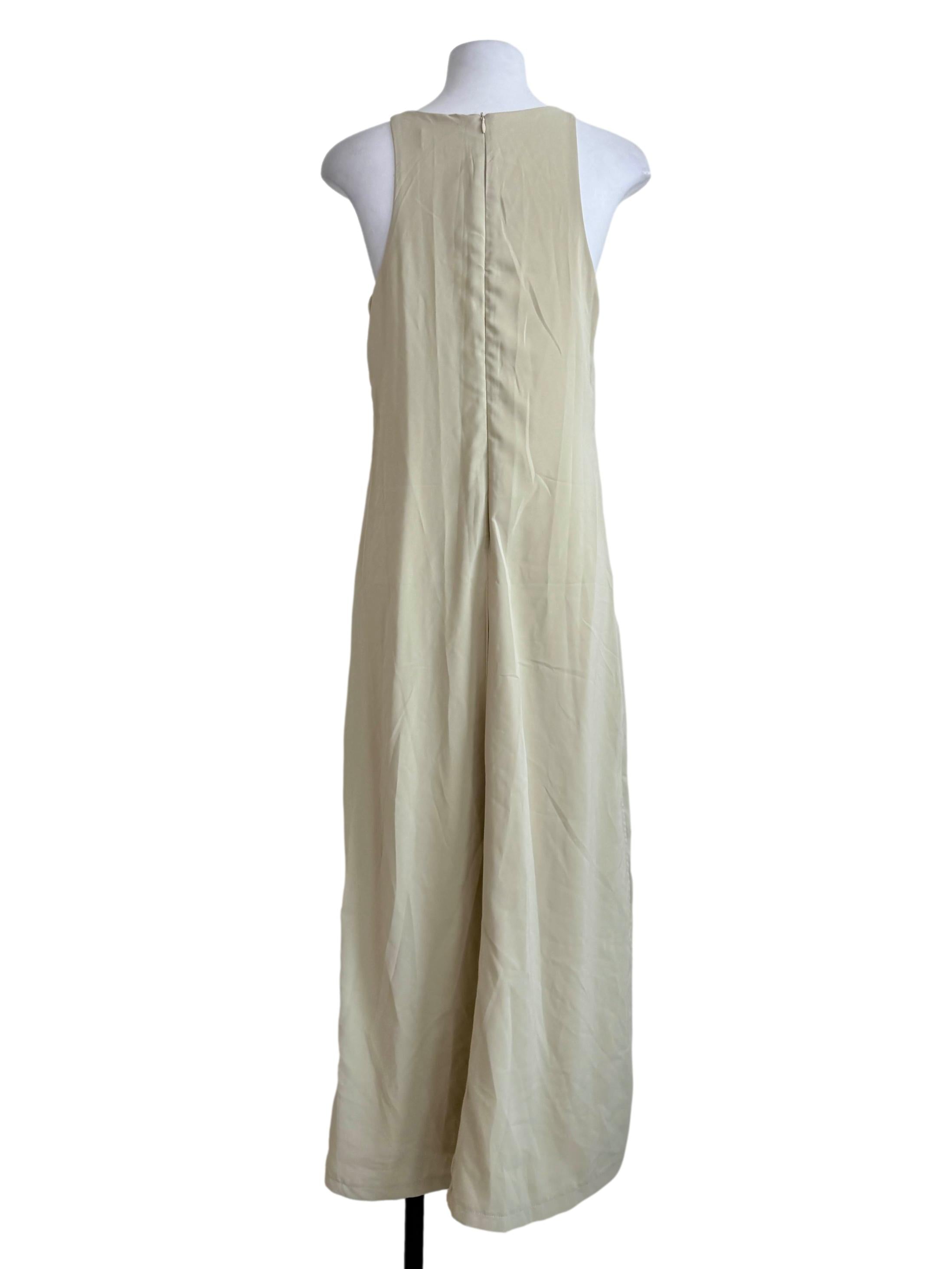 Corn Yellow Round Neck Shift Dress