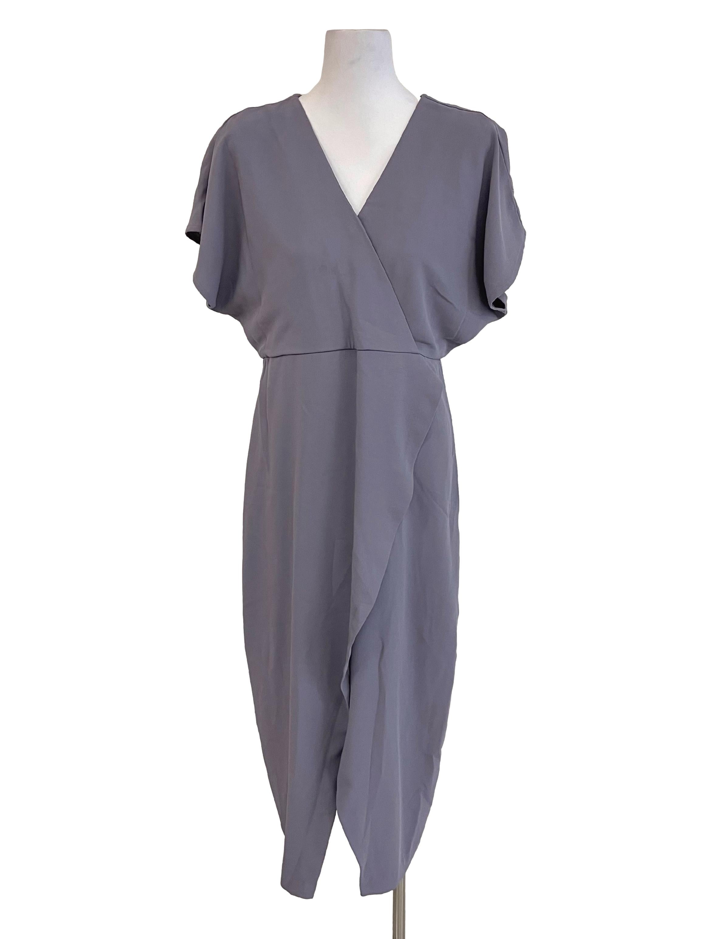 Dove V Neck Drop Shoulder Dress