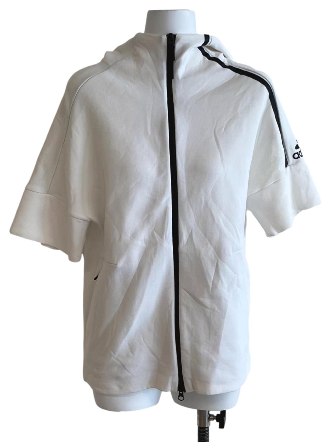 White Plain Zip-Up Hoodie