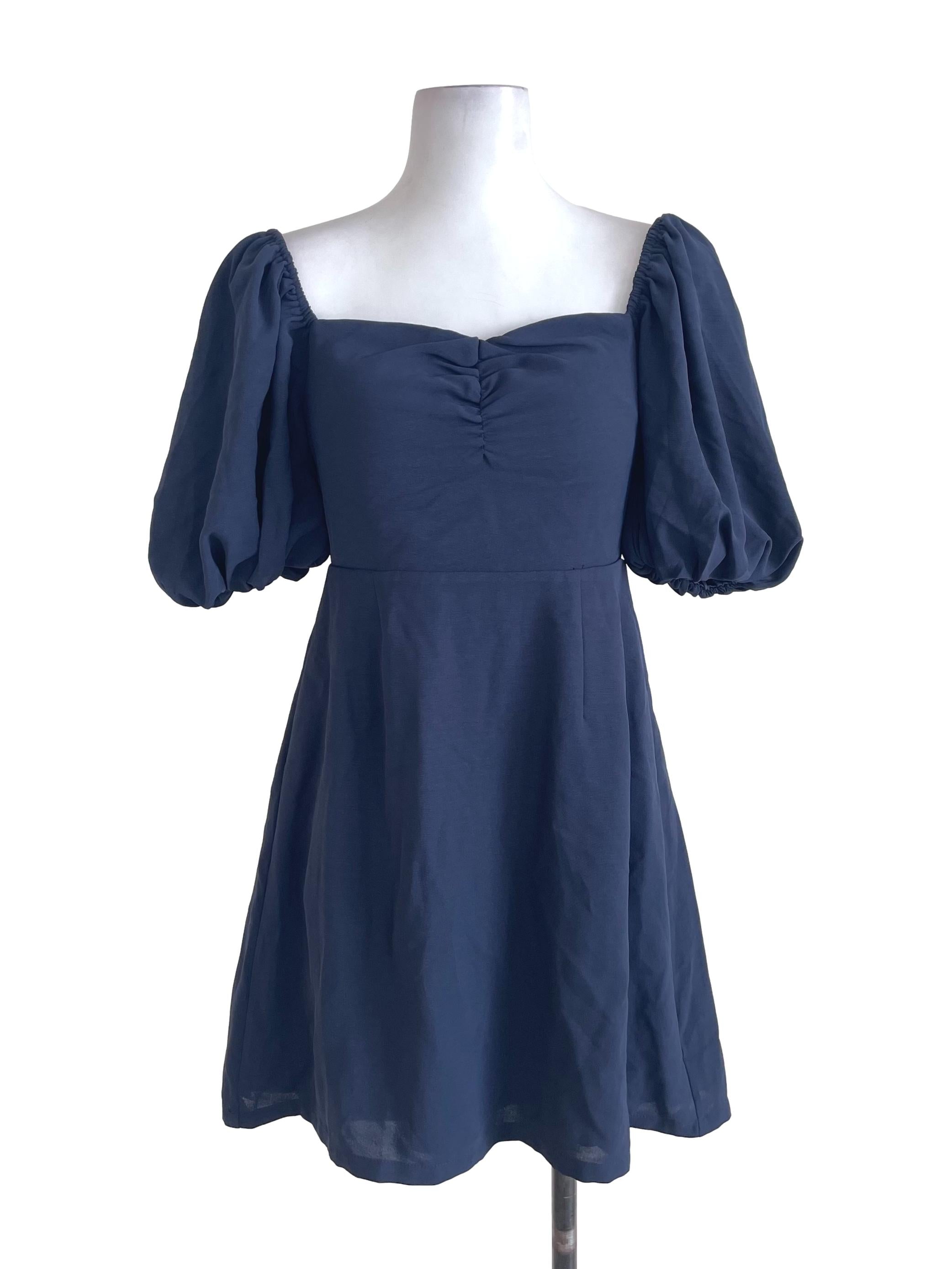 Deep Blue Sweetheart Empire Dress