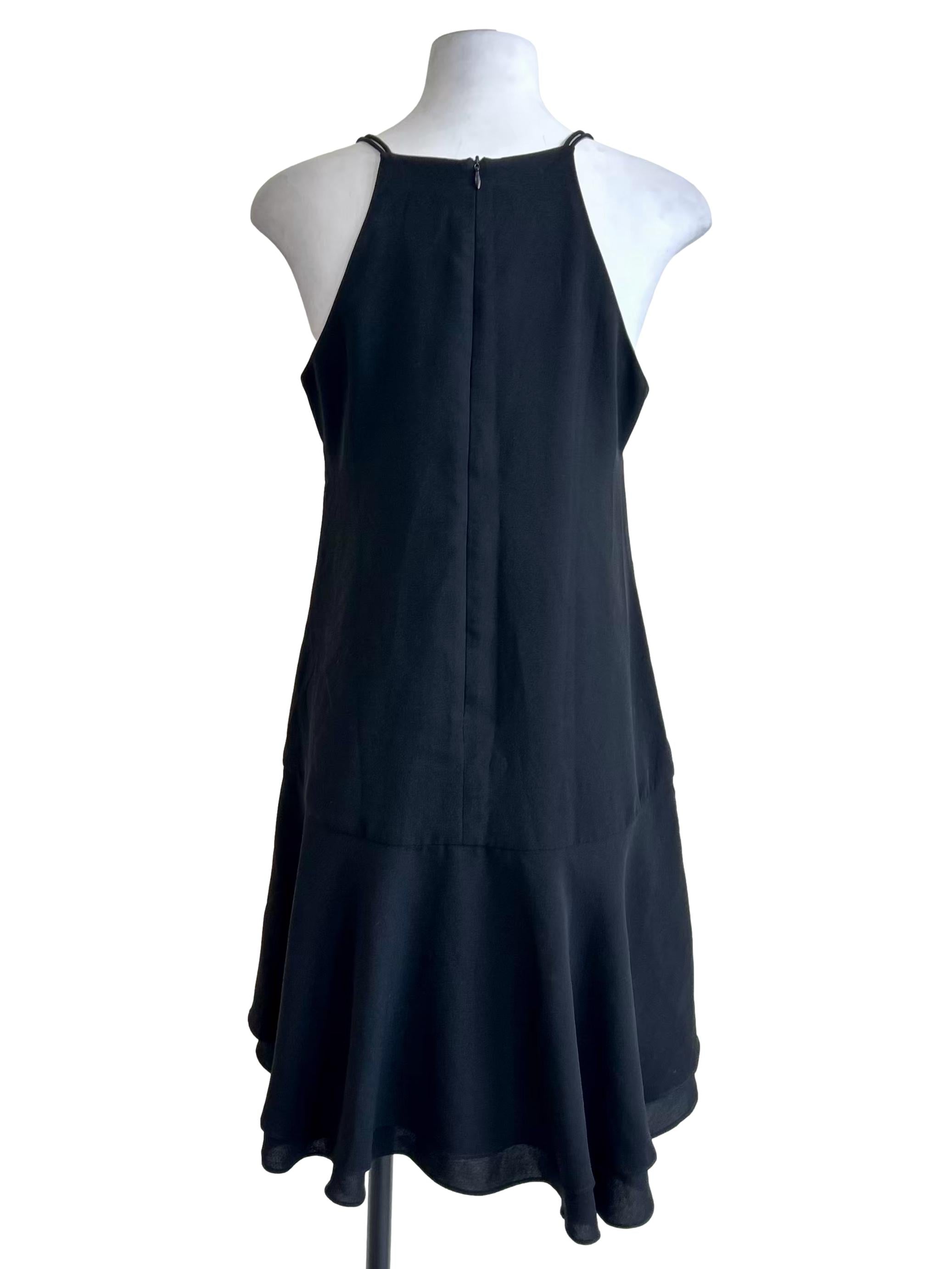 Black Double Strap Flared Dress TCL