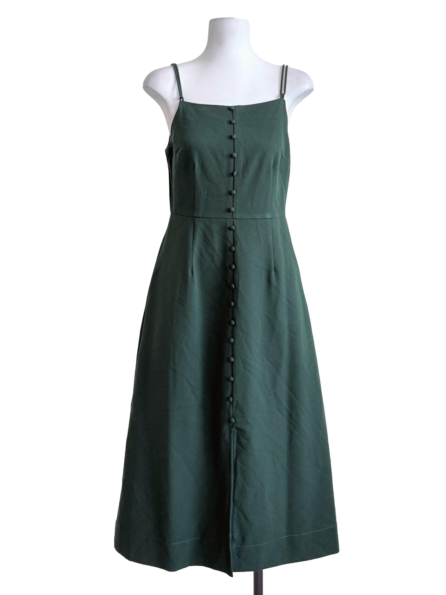 Pine Green A-Line Dress