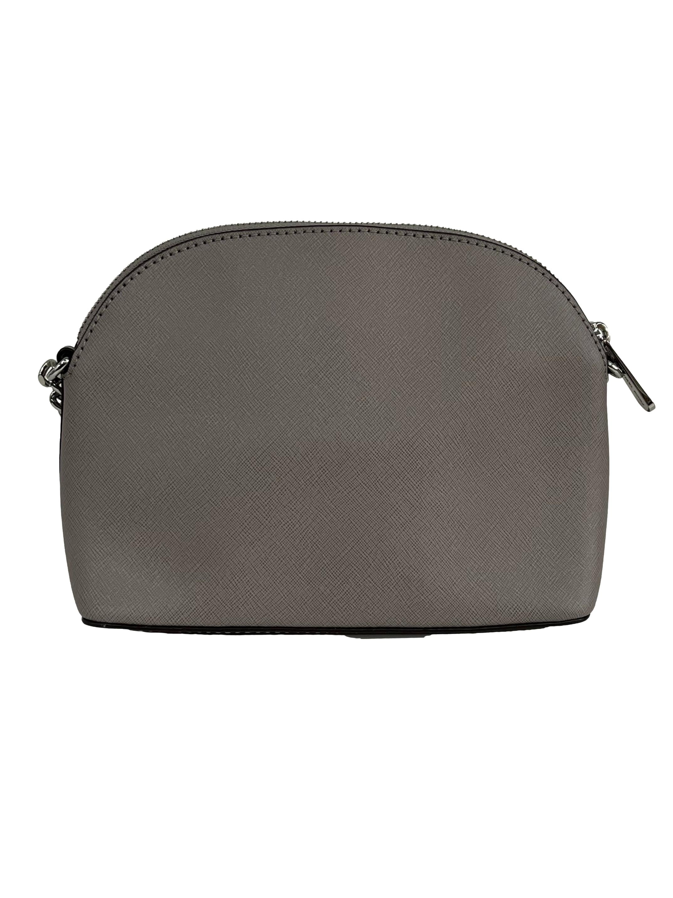 Grey Emmy Saffiano Leather Crossbody Bag CSN