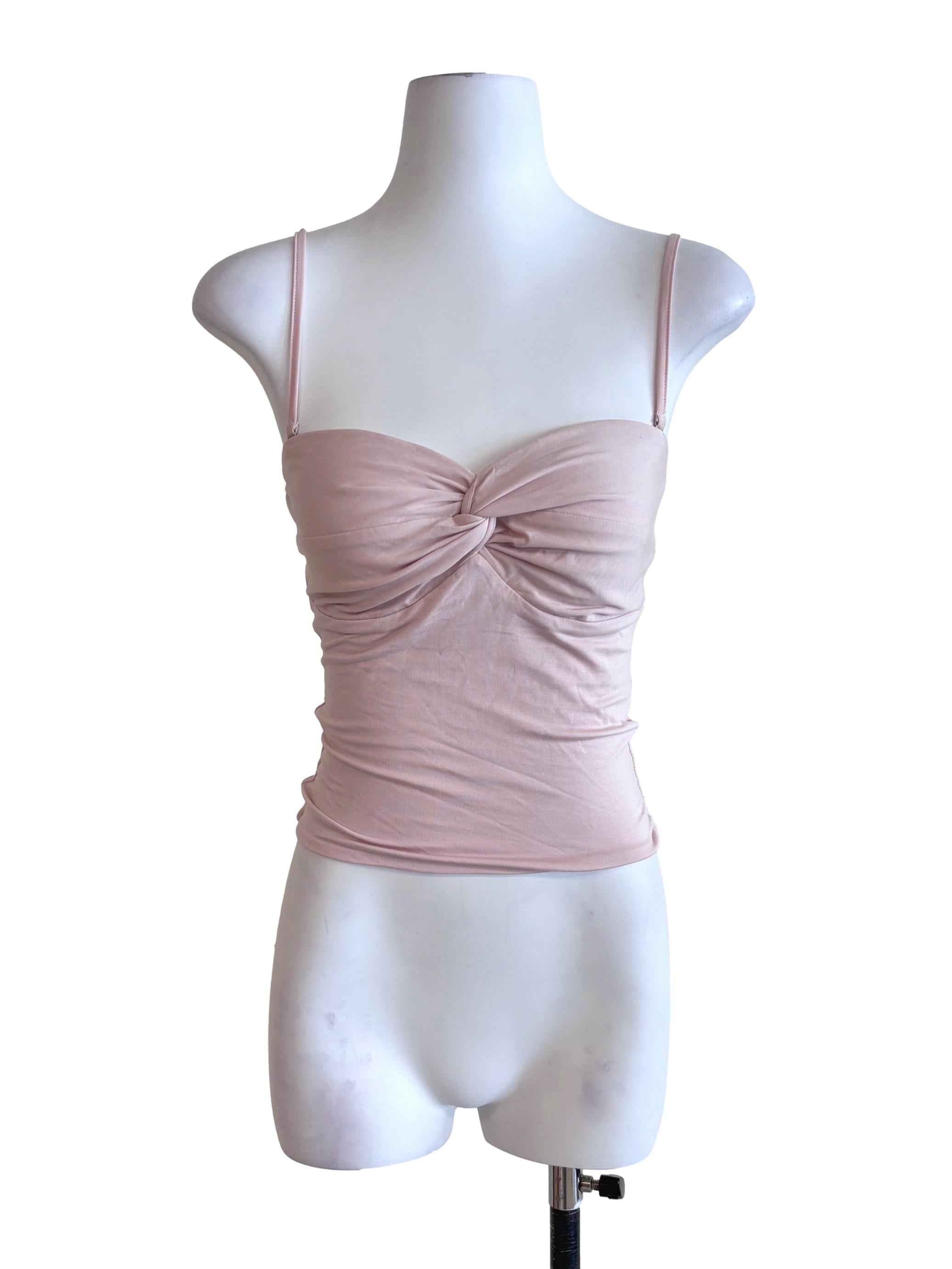 Flamingo Pink Twist Front Top