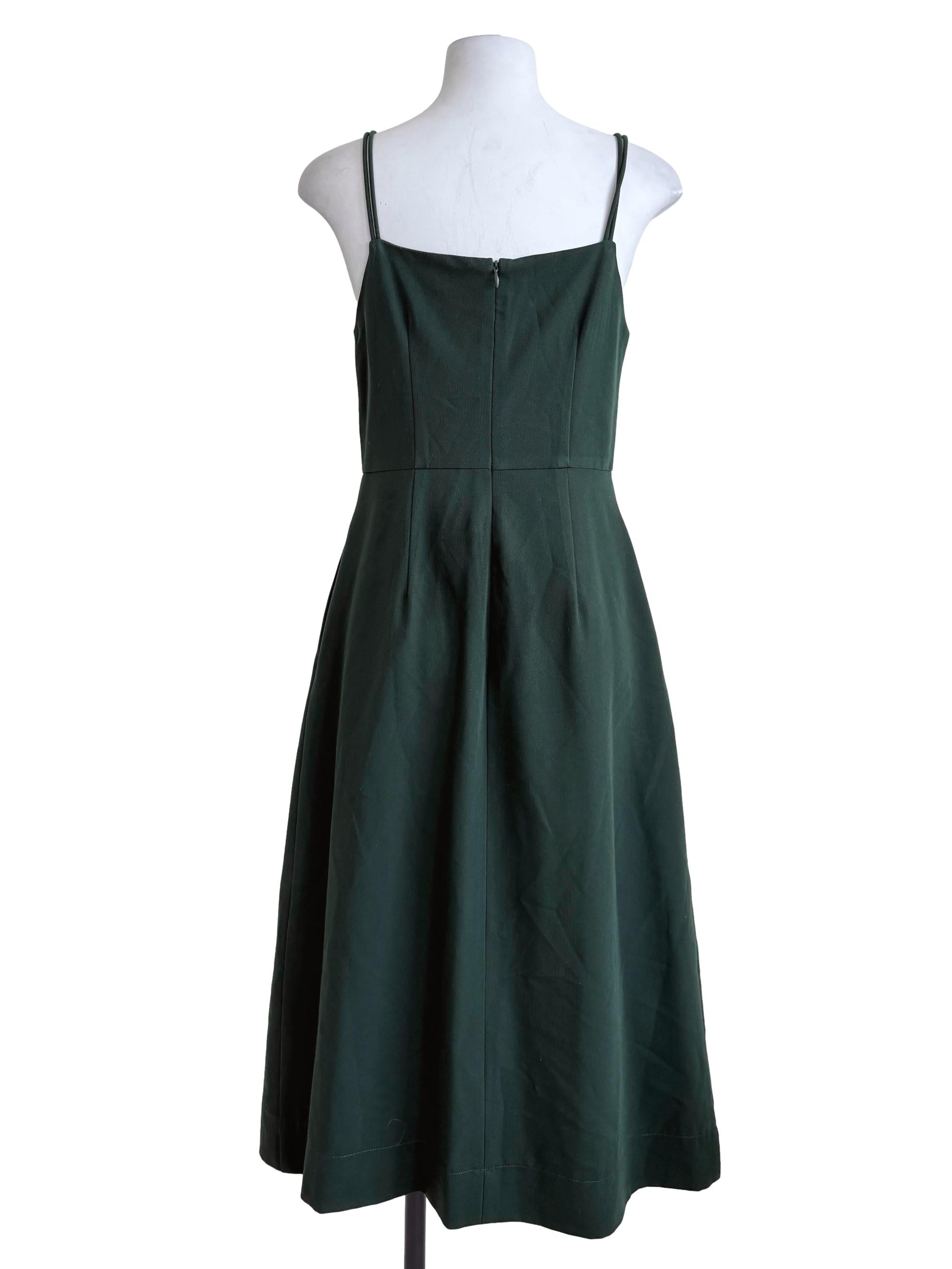Pine Green A-Line Dress