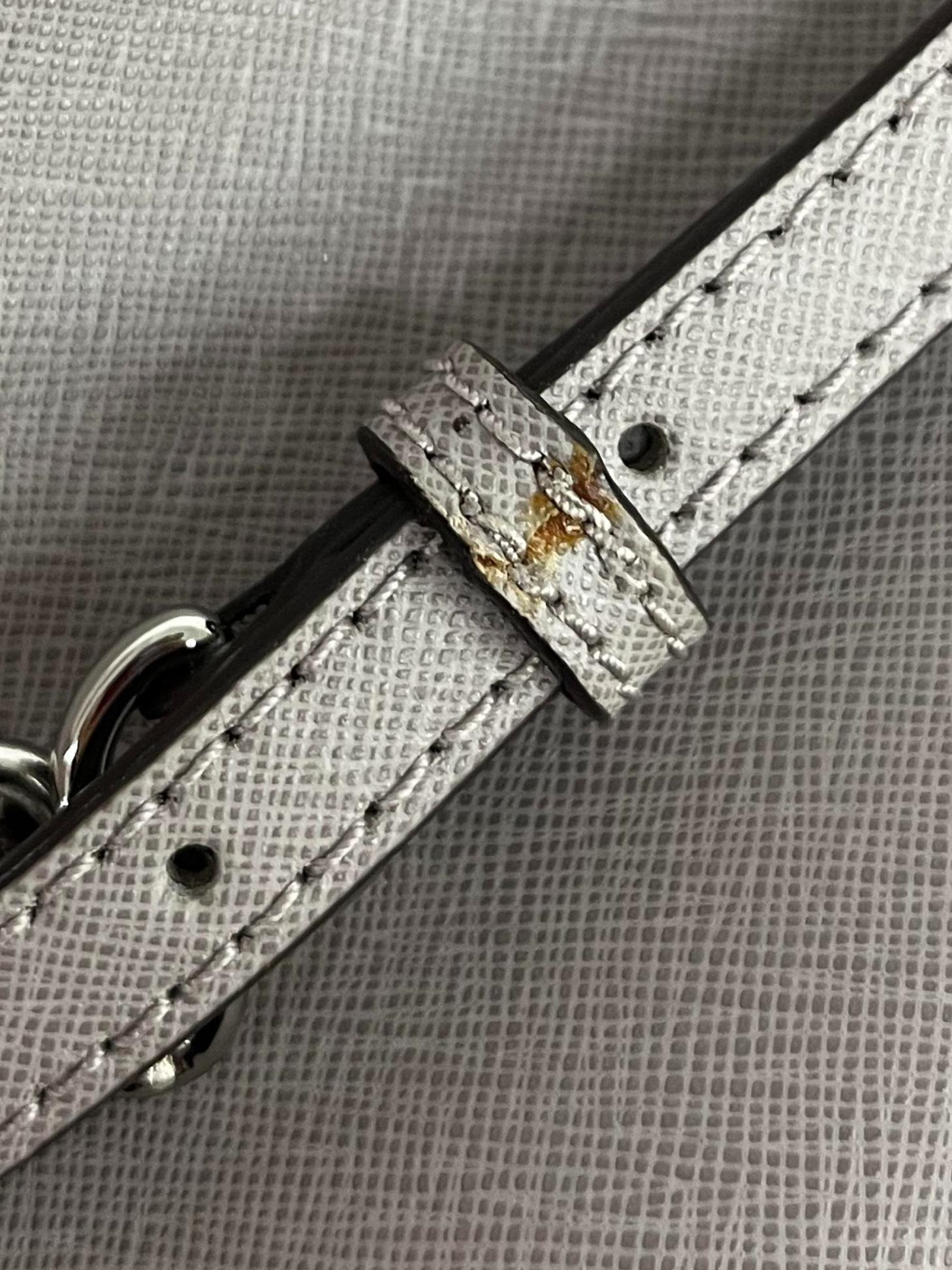 Grey Emmy Saffiano Leather Crossbody Bag CSN