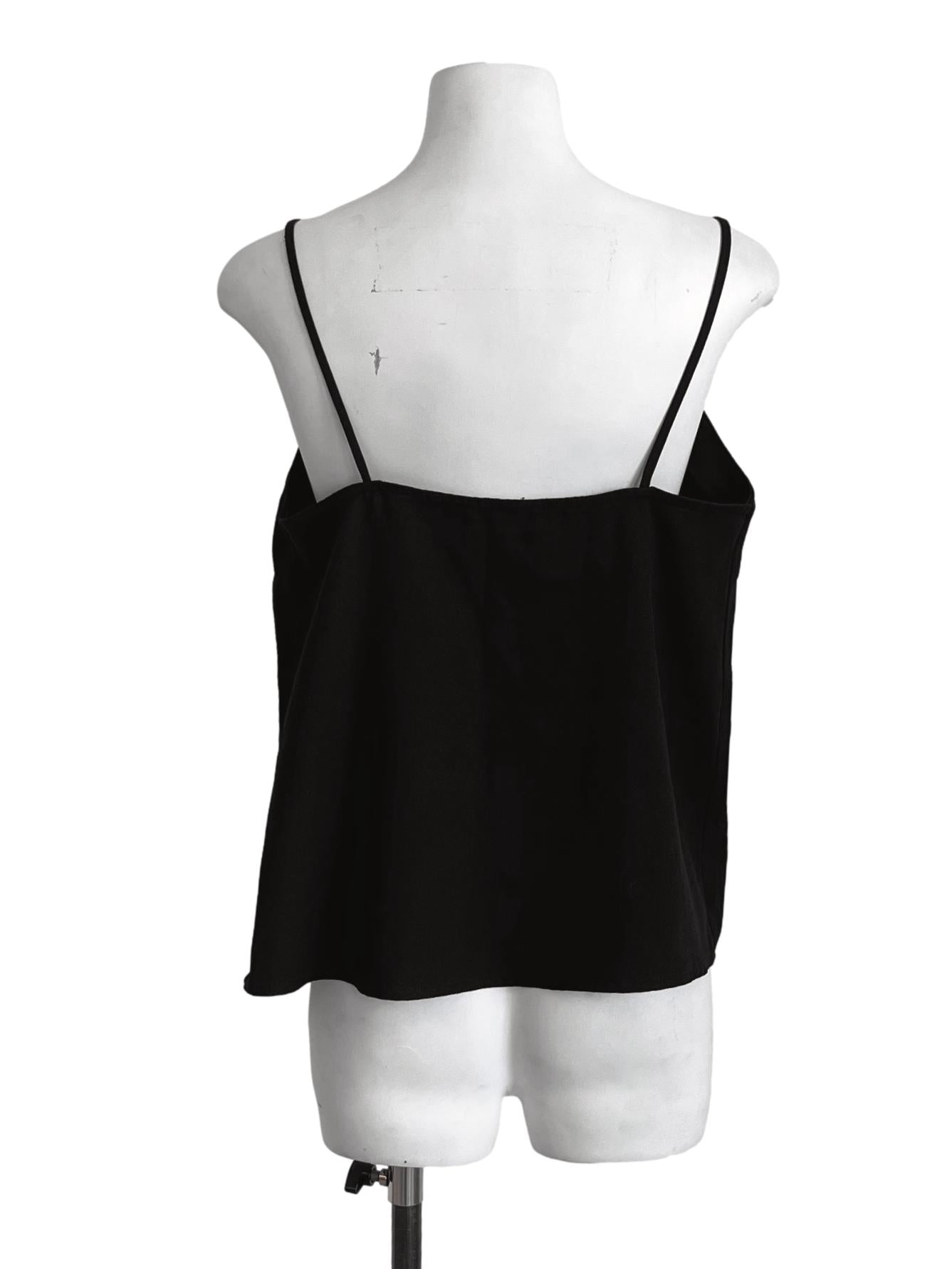 Jade Black Spaghetti Strap Loose Top LB
