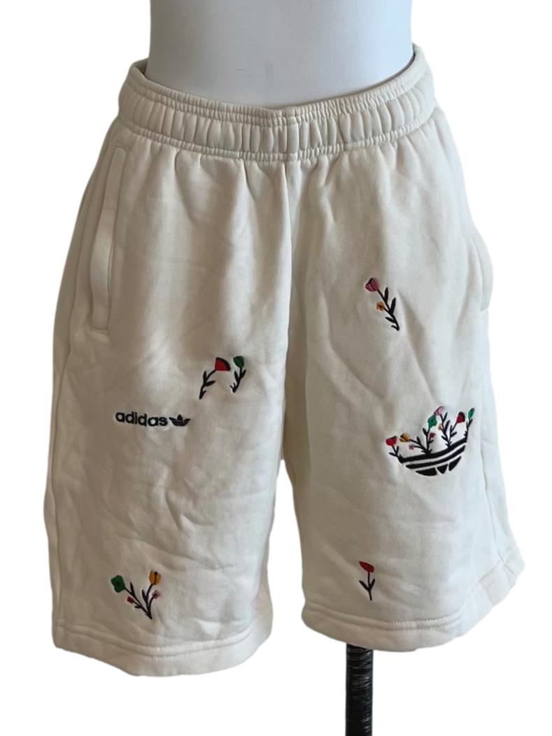 Cream Floral Relaxed Shorts