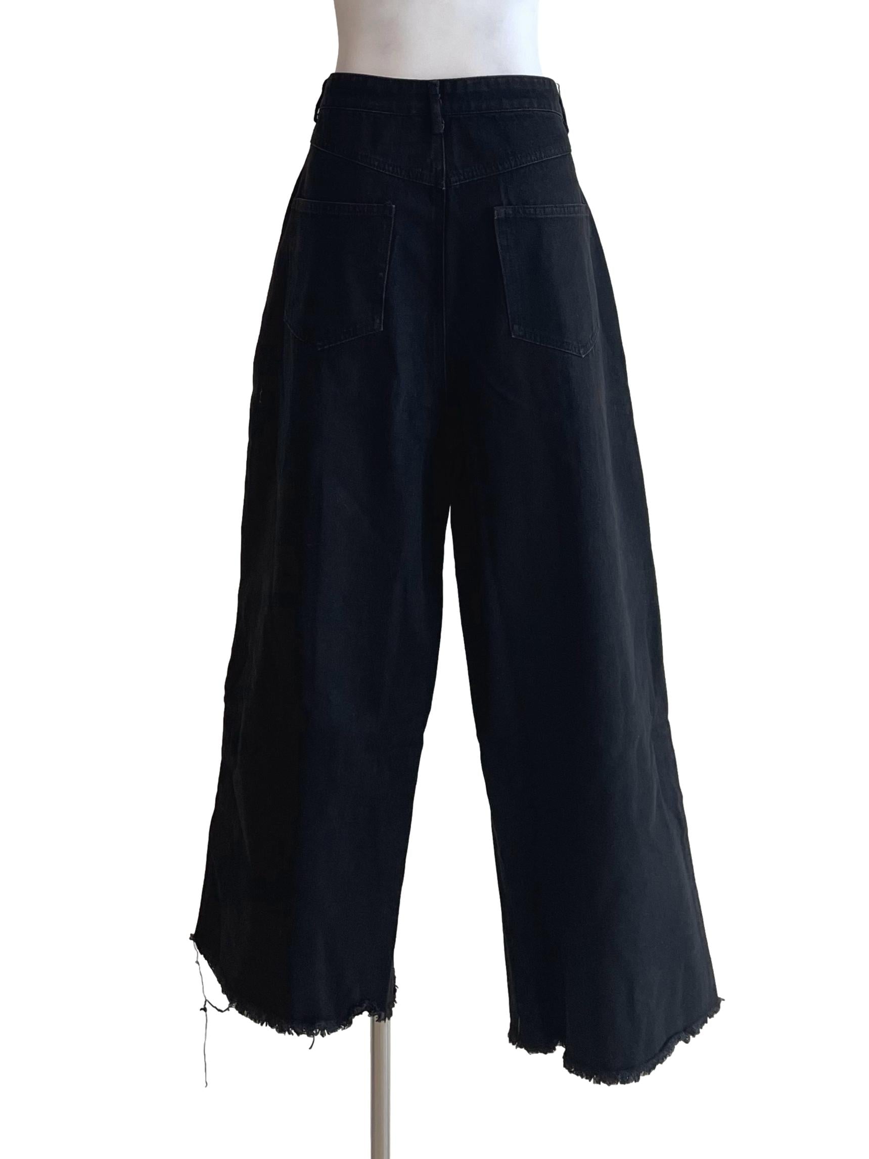 Charcoal Distressed Baggy Jeans