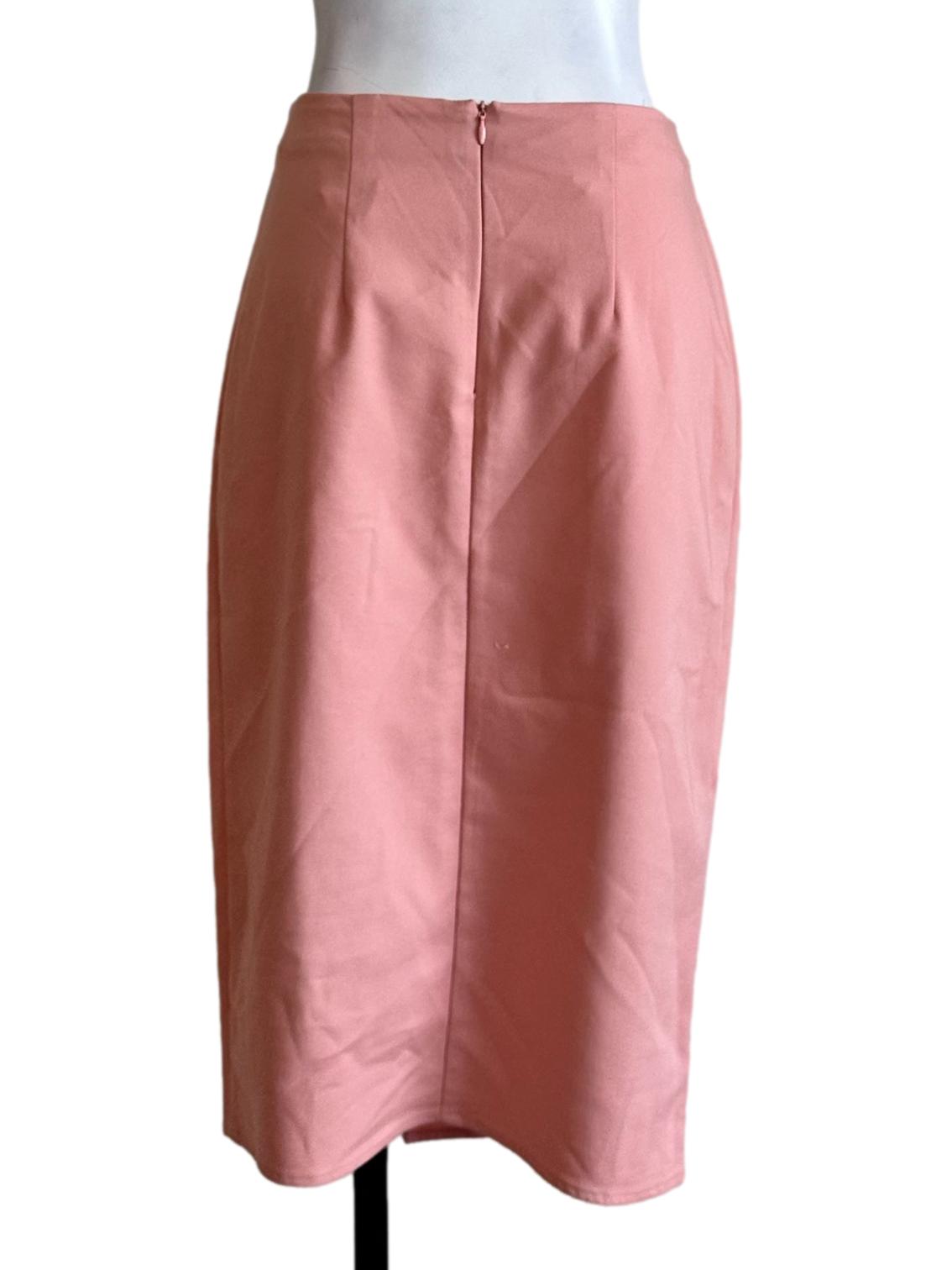 Coral Pink Sheath Skirt