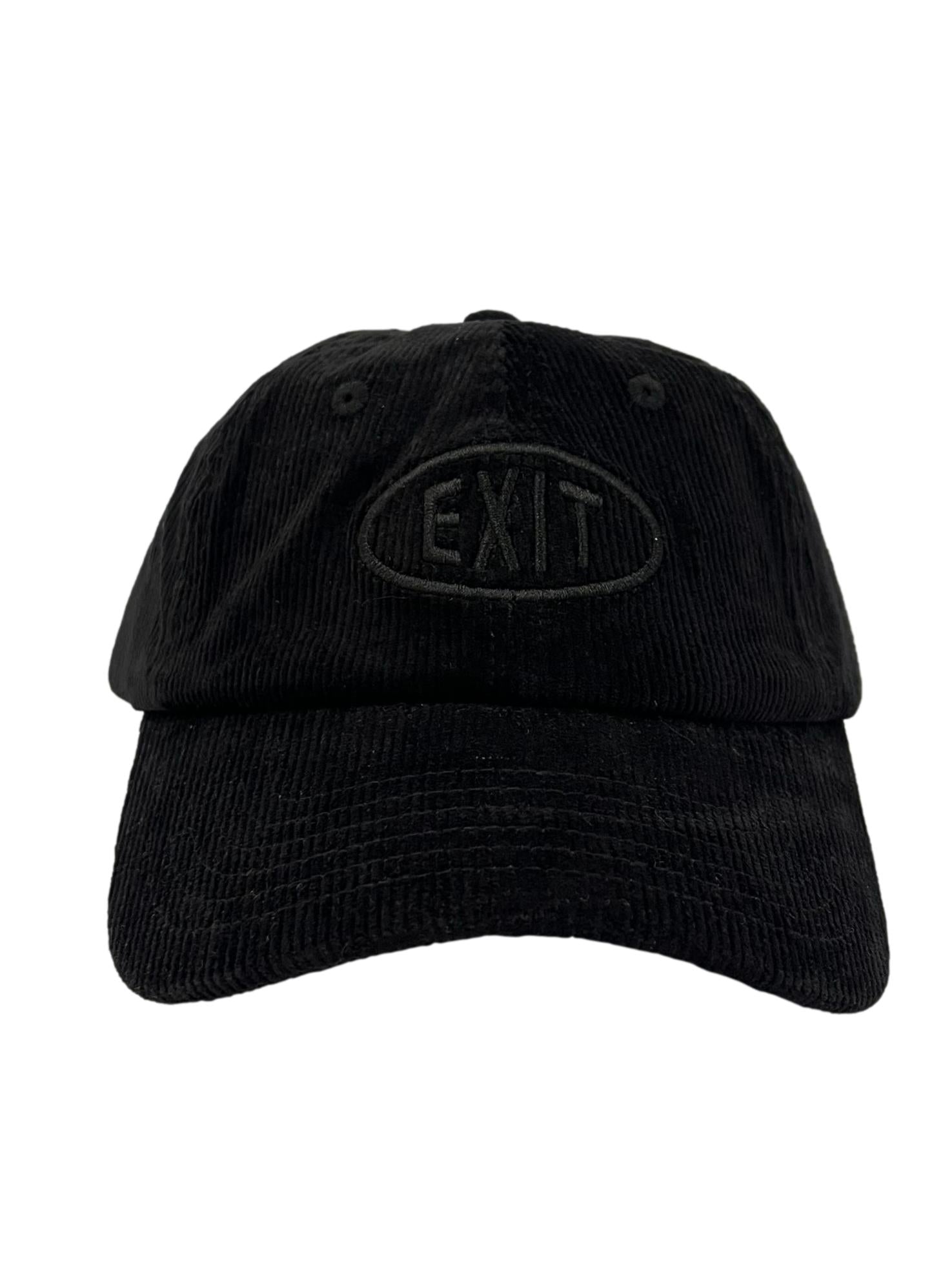 Black Curcular Logo Corduroy Cap CSN