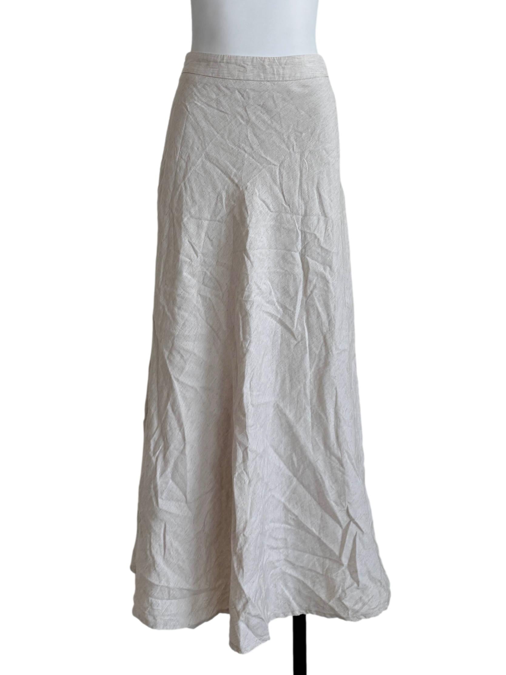 Parchment Beige A-Line Skirt