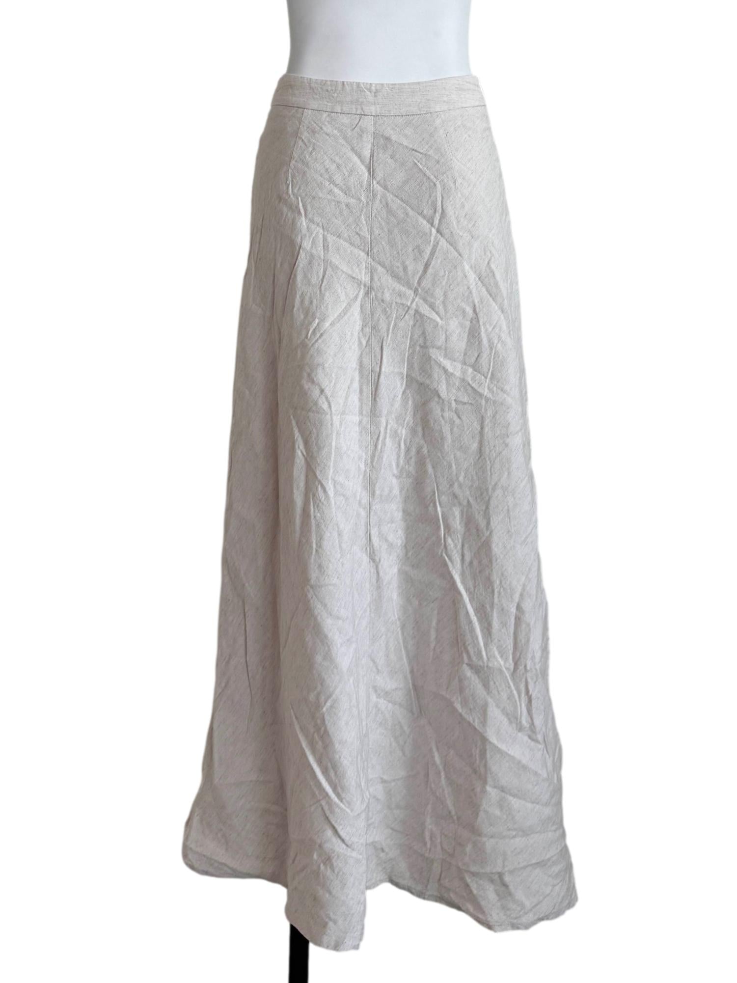 Parchment Beige A-Line Skirt