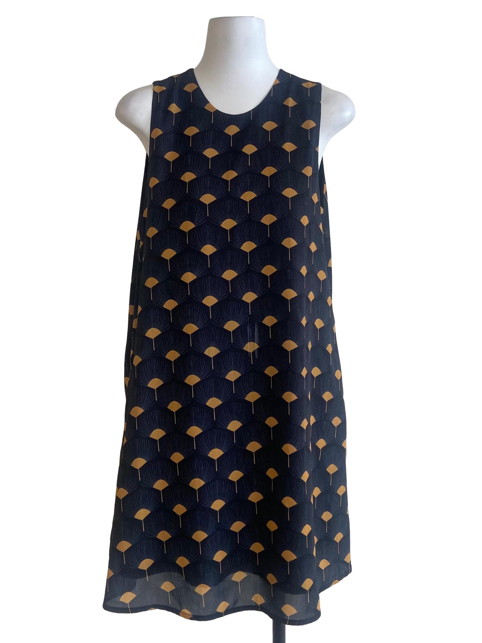 Black & Yellow Shift Dress