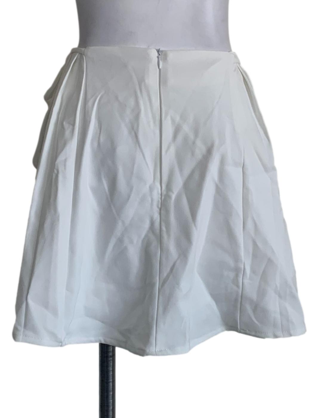 White Knife Pleated Skirt