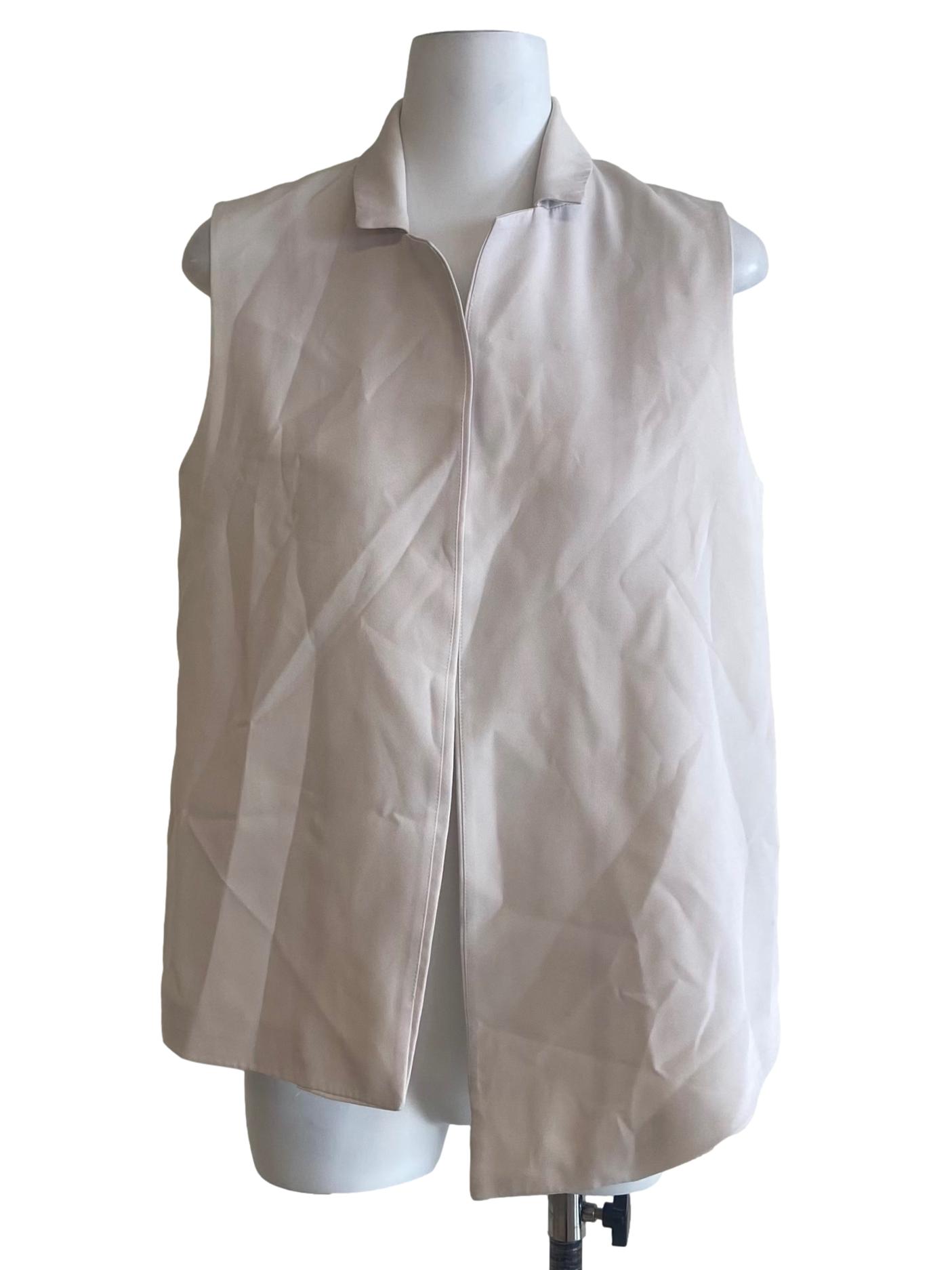 Pearl White Sleeveless Vest