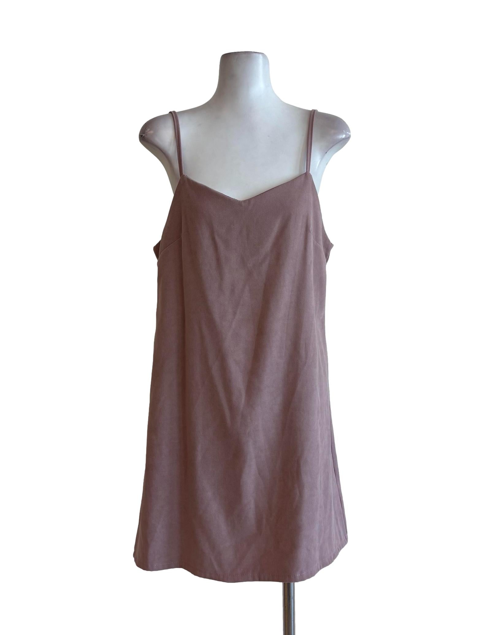 Dusty Rose Velvet Camisole Dress