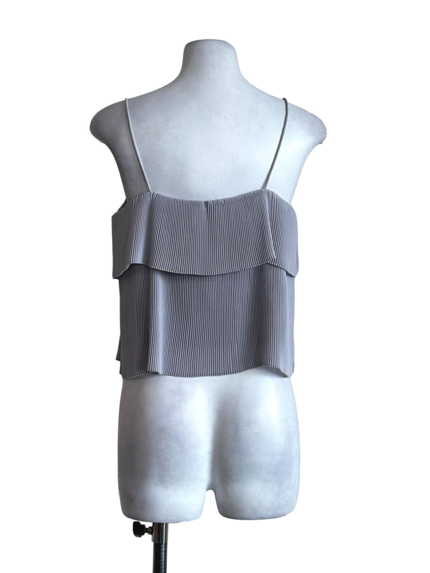 Fossil Grey Pleated Top LB