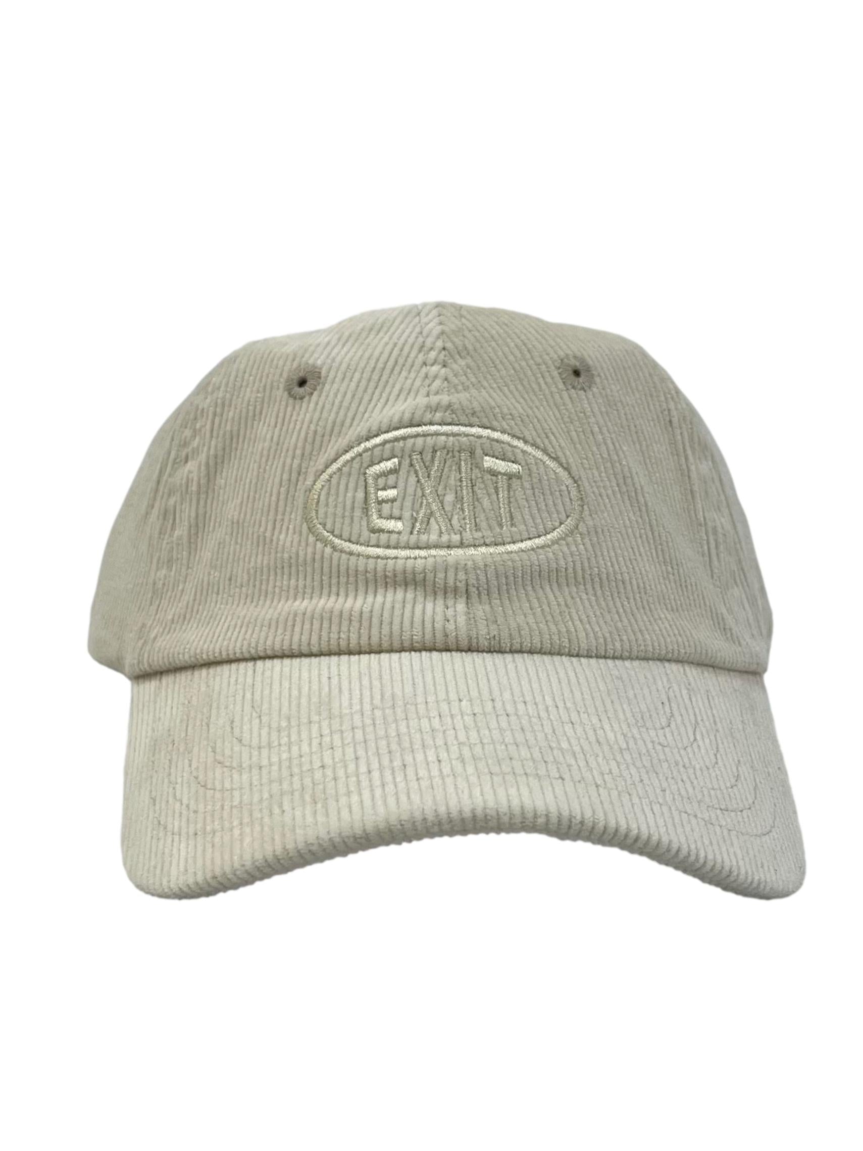 Cream Curcular Logo Corduroy Cap CSN