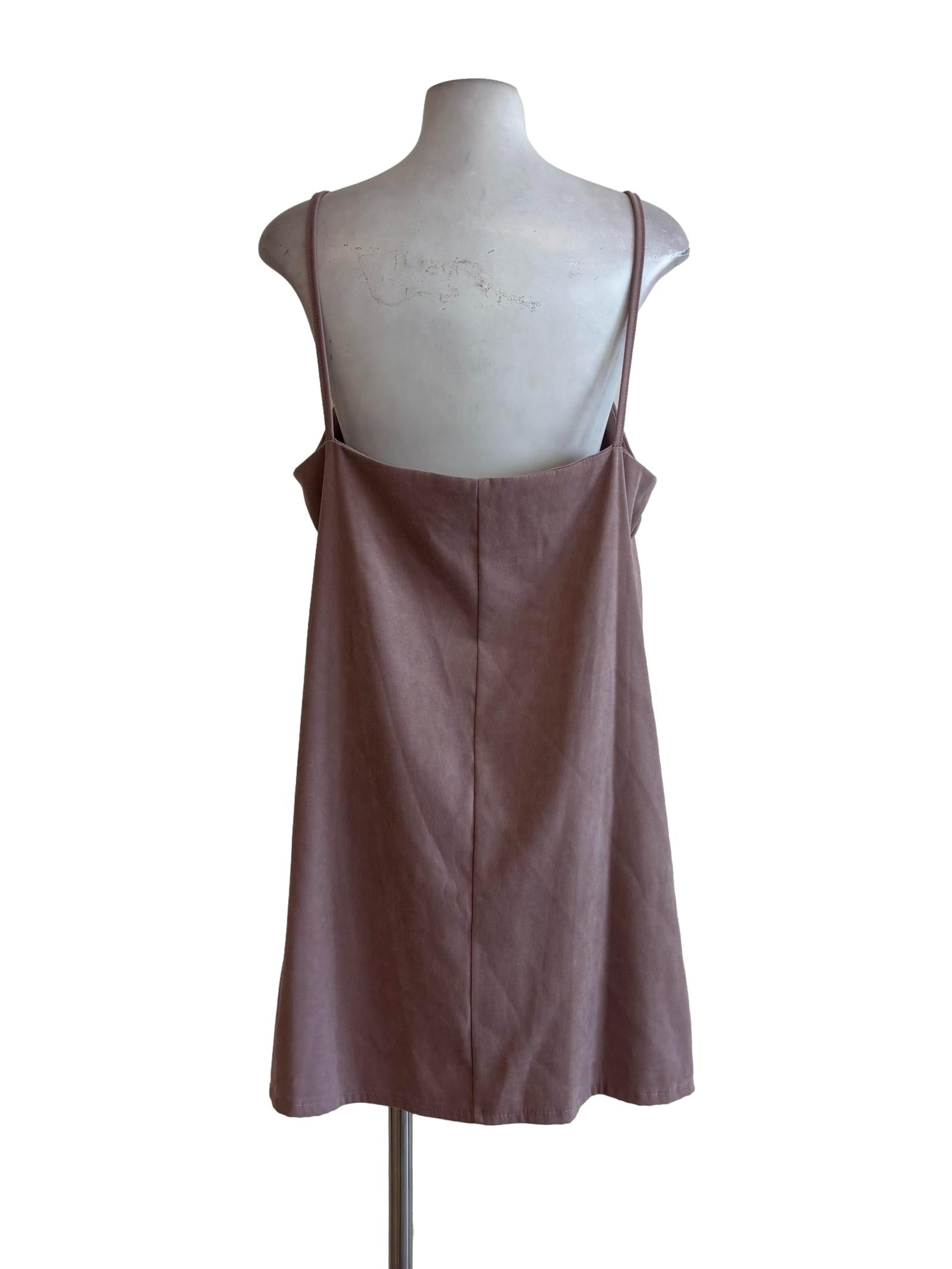 Dusty Rose Velvet Camisole Dress