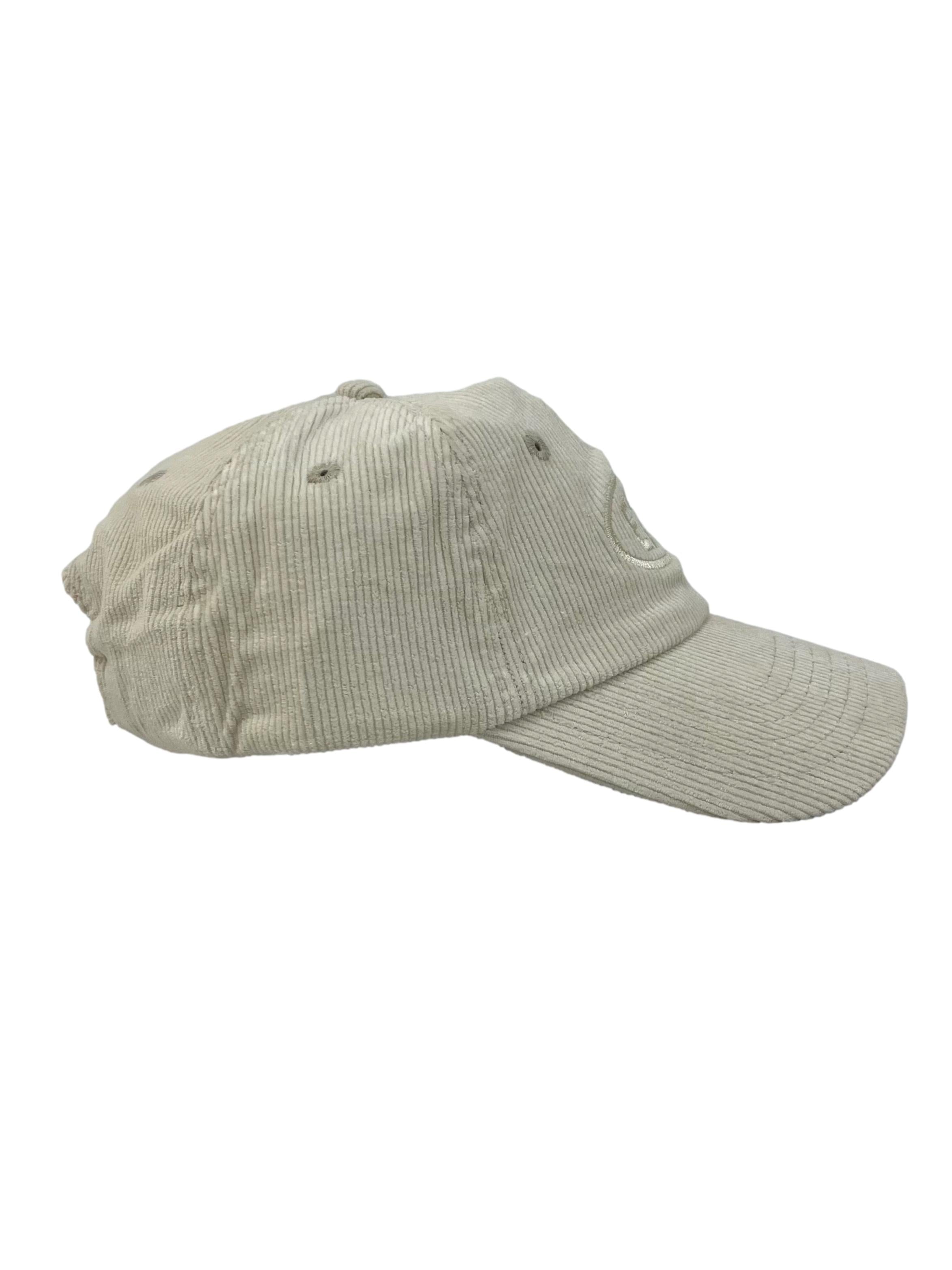 Cream Curcular Logo Corduroy Cap CSN