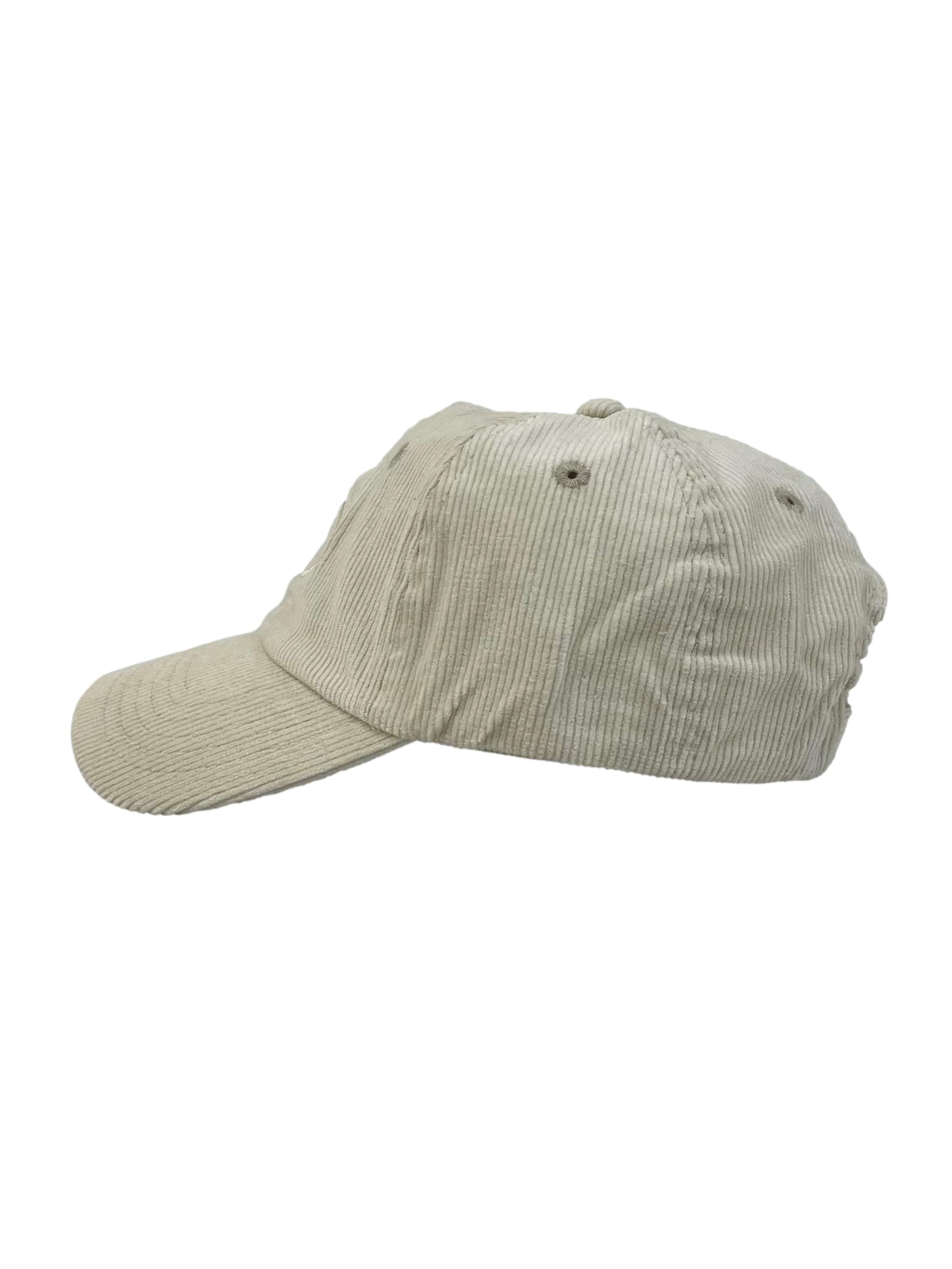 Cream Curcular Logo Corduroy Cap CSN