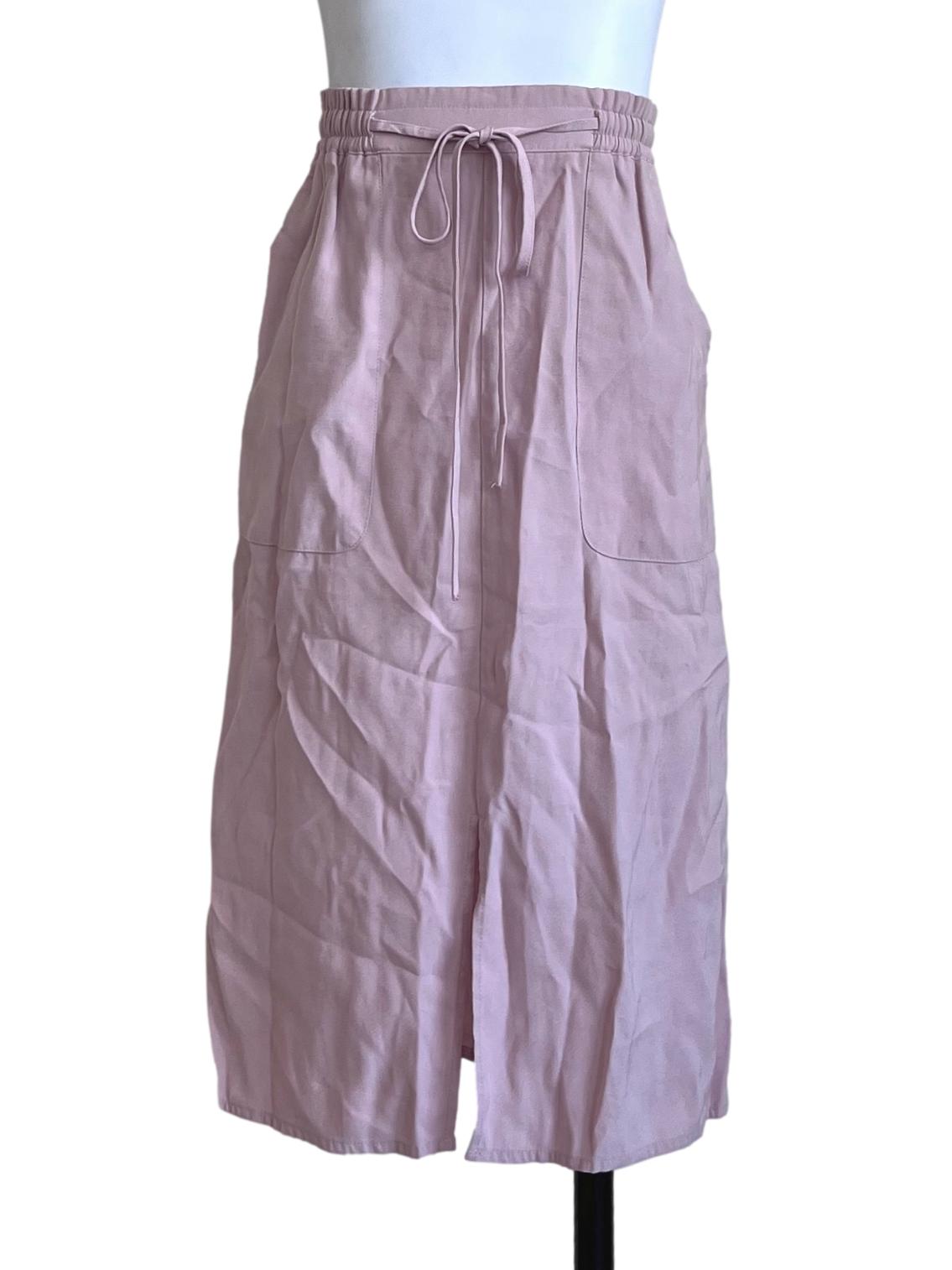 Blush Pink Casual A-Line Skirt LB