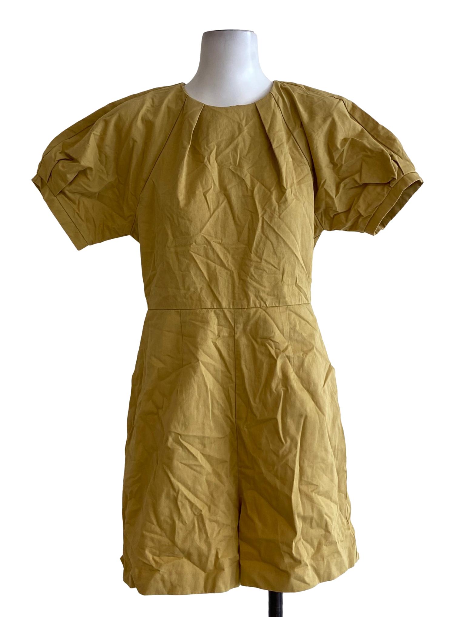 Macaroon Brown Juliet Sleeve Rompers OSN