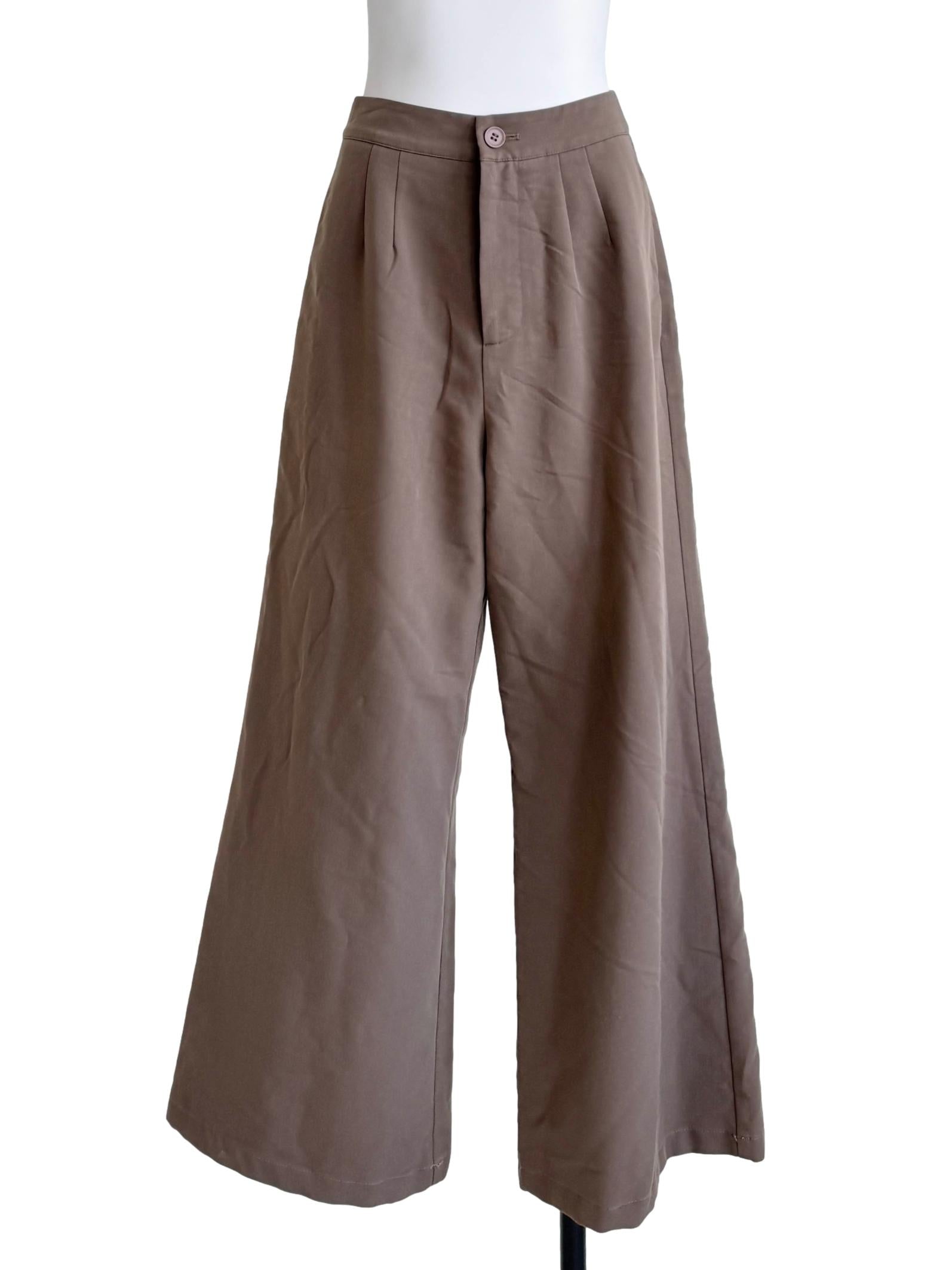 Coffee Brown Wide Leg Pants