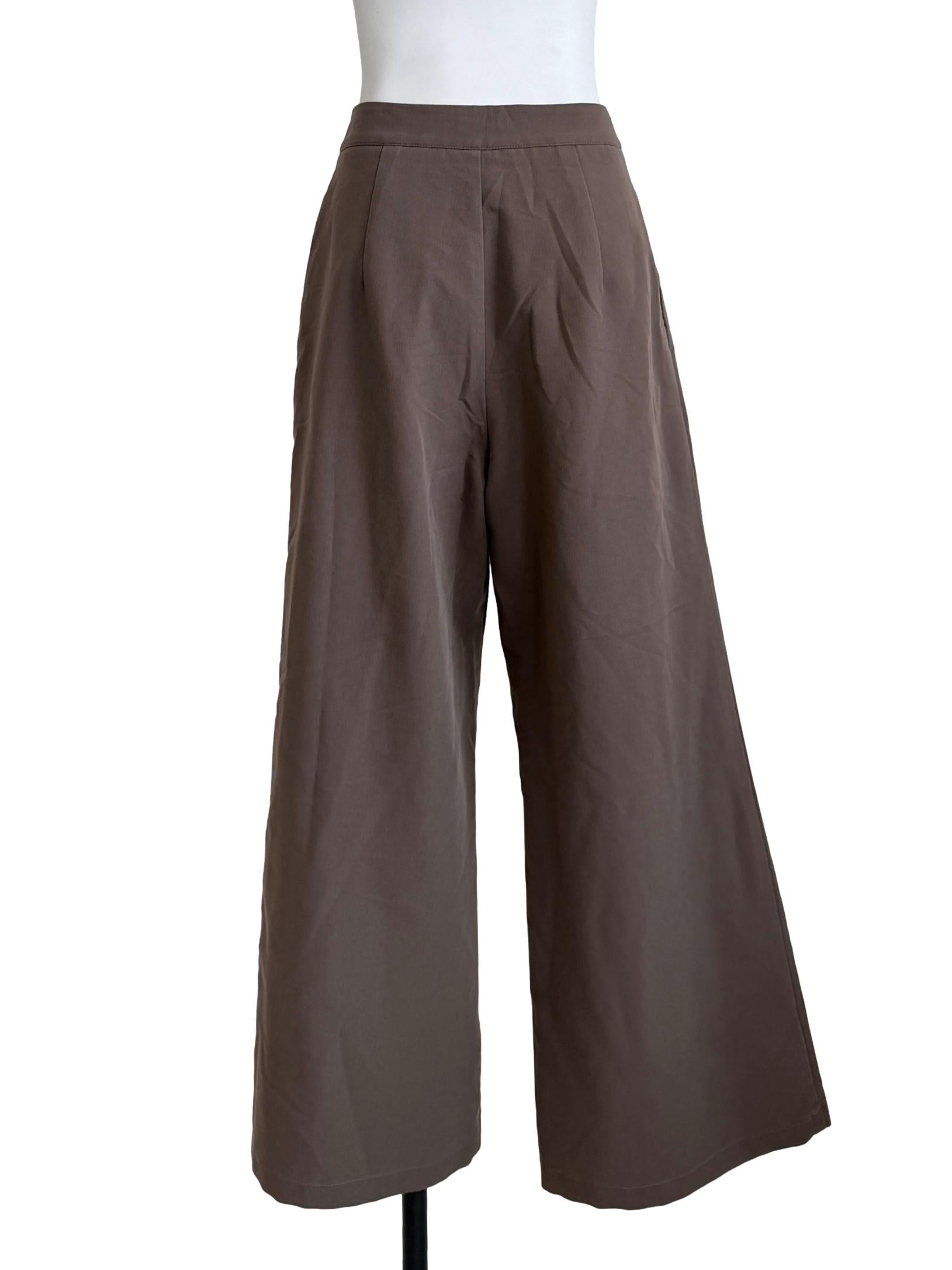 Coffee Brown Wide Leg Pants