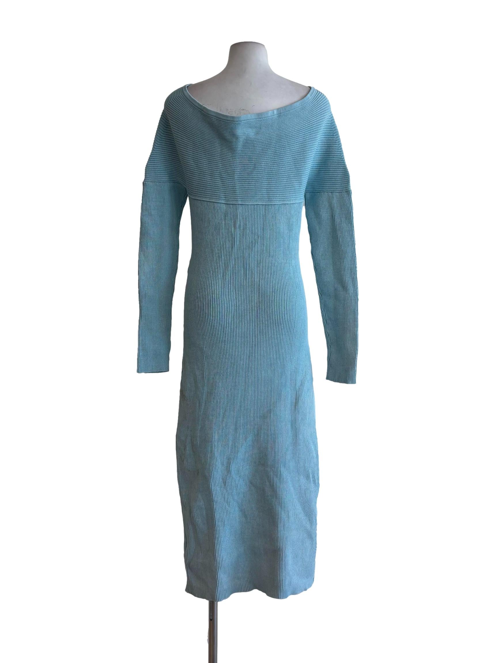 Tiffany Blue Cross Front Bodycon Dress
