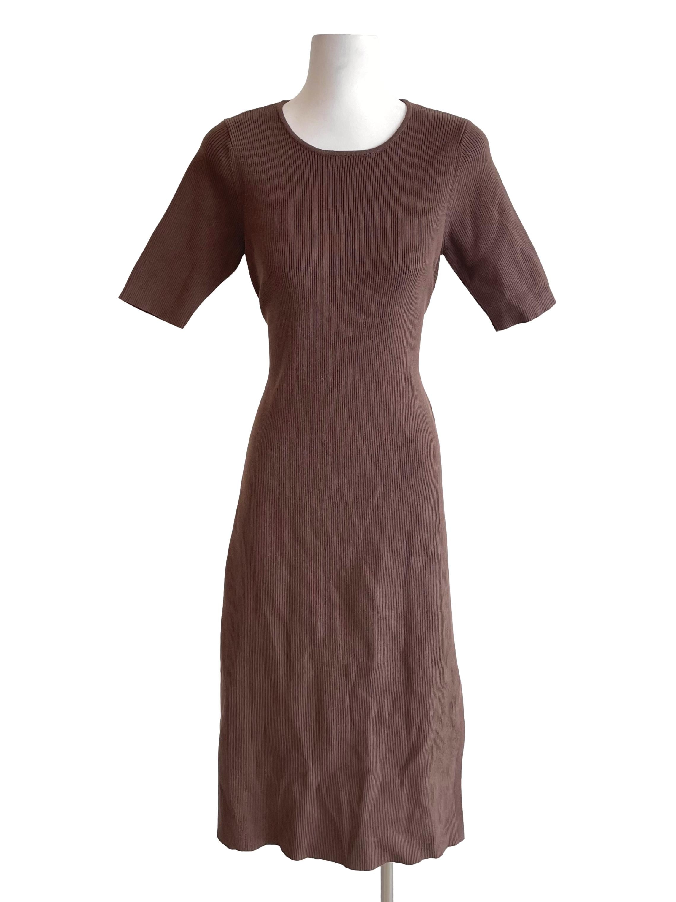 Tawny Mid Sleeves Knit Dress LB