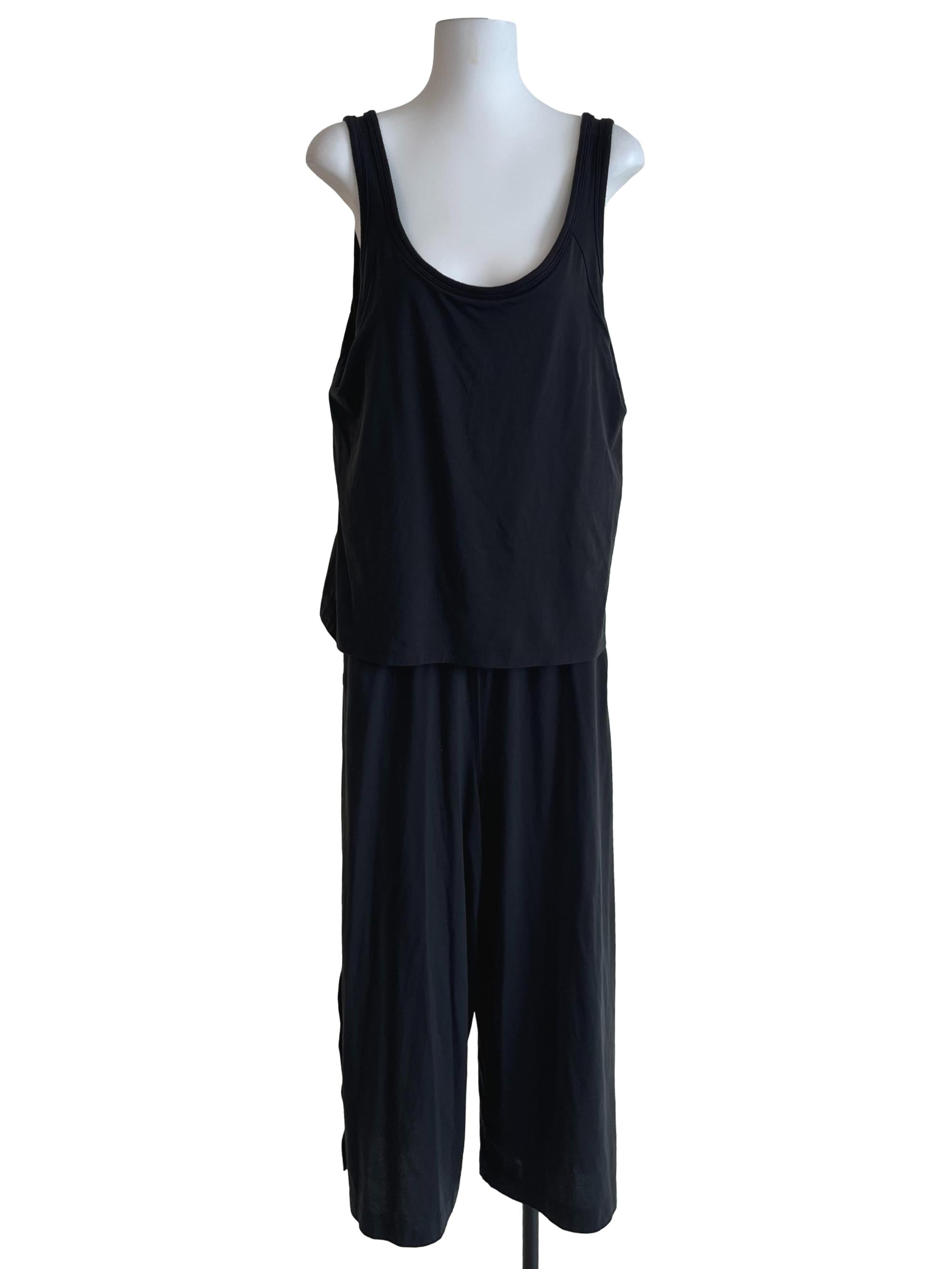 Black Scoop Neckline Jumpsuit