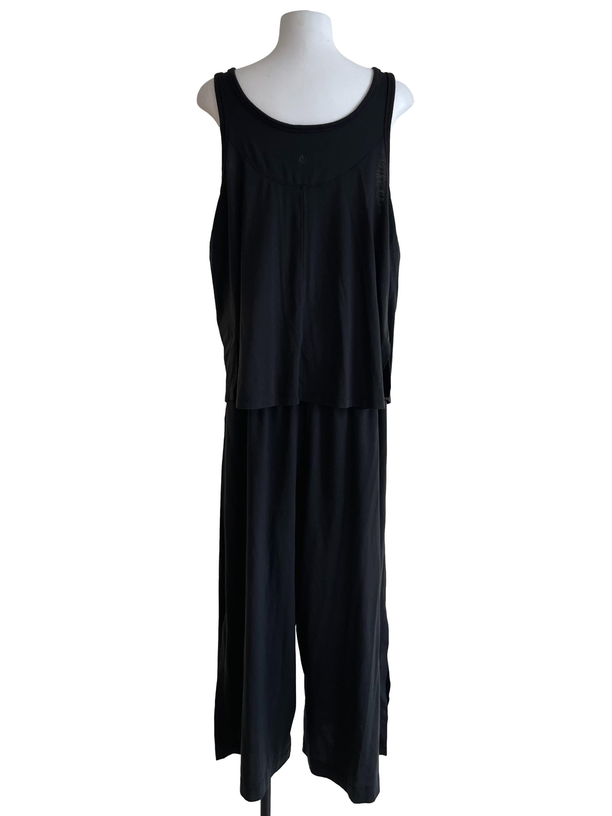 Black Scoop Neckline Jumpsuit