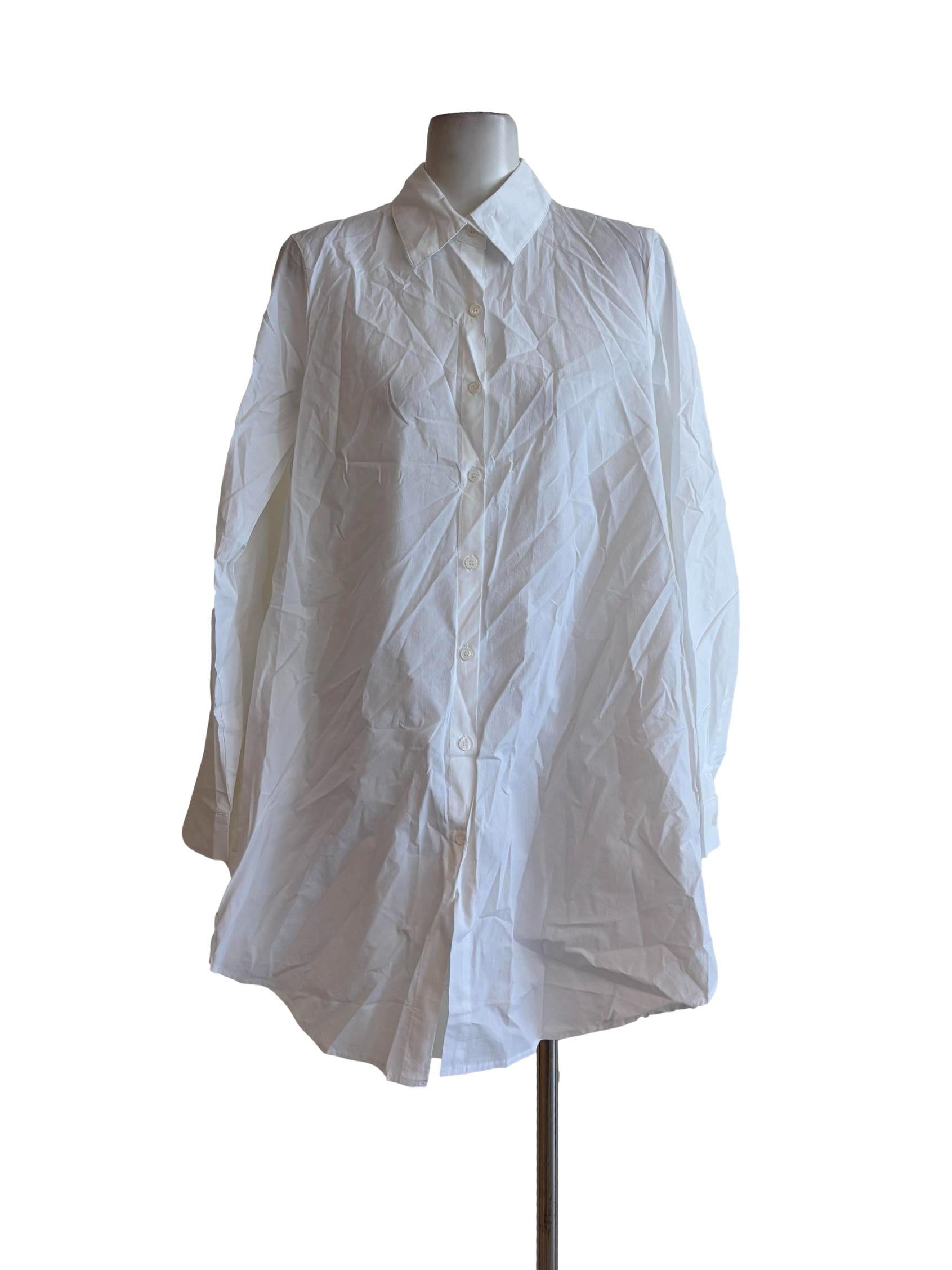 Powder White Back Lace Shirt