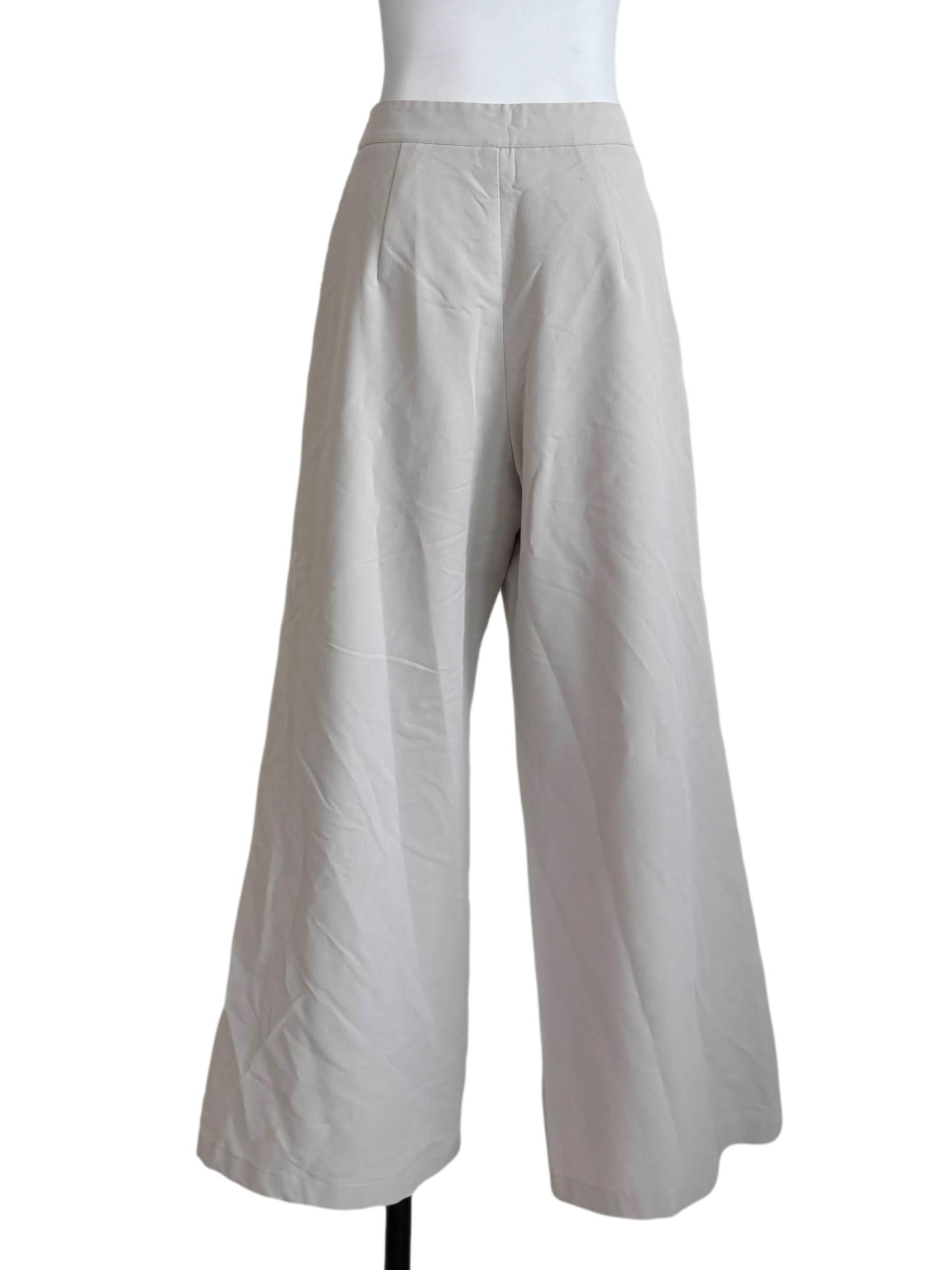 Alabaster White Wide Leg Pants