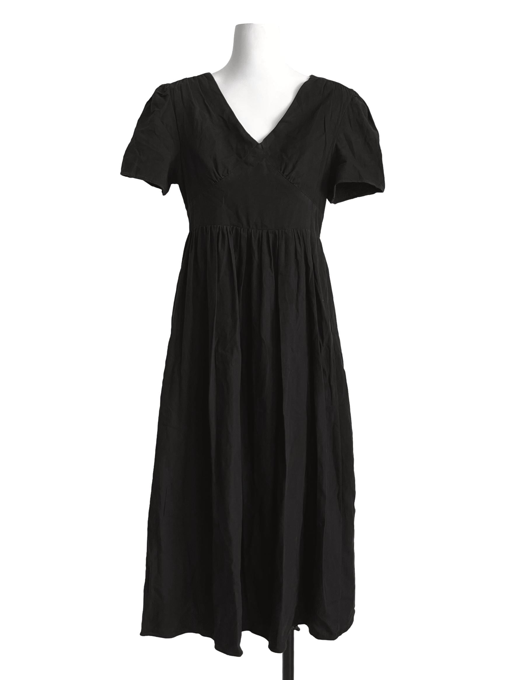 Jade Black V-Neck Shirt Dress