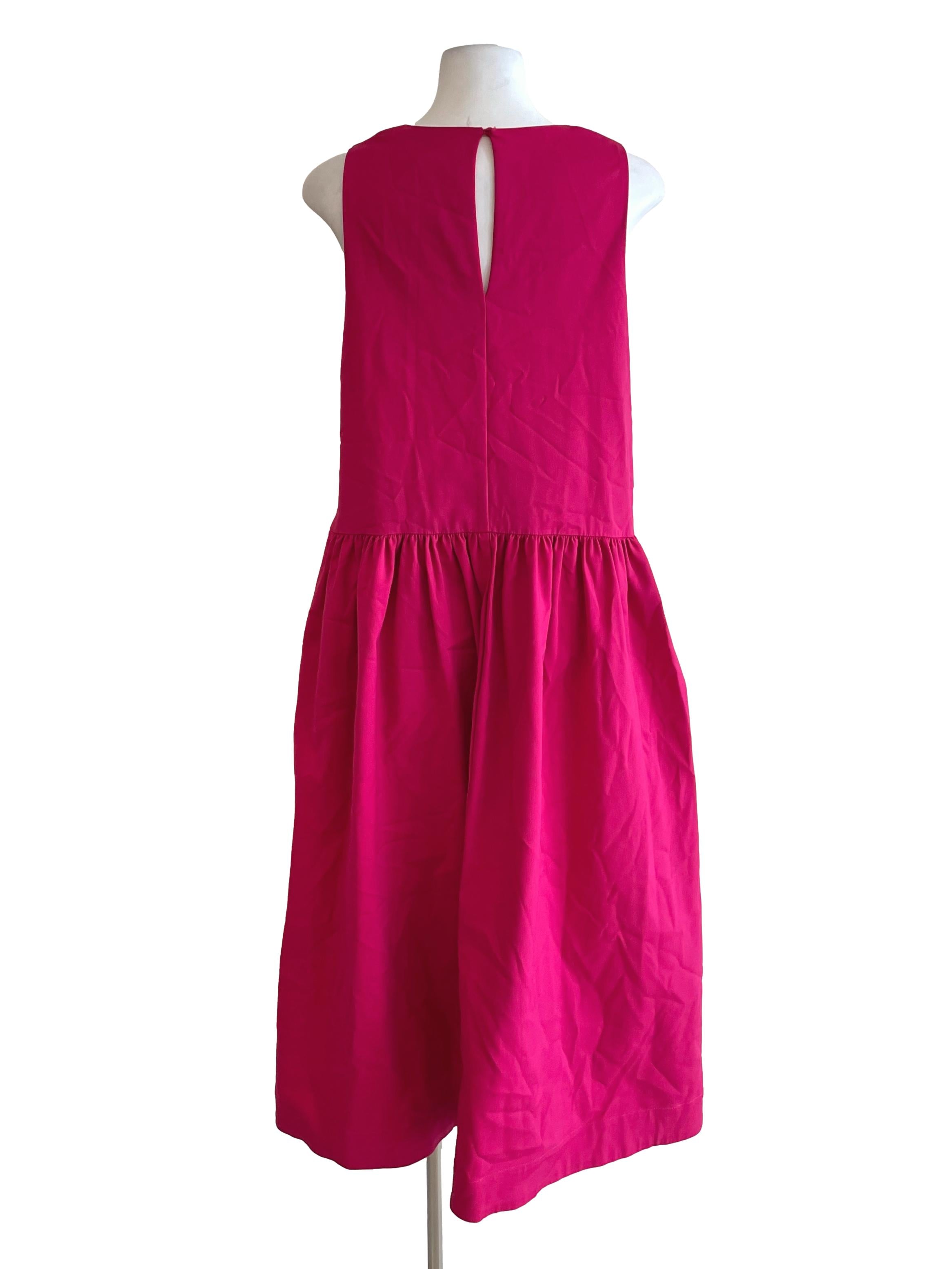Hot Pink A-Line Tiered Baggy Dress LB