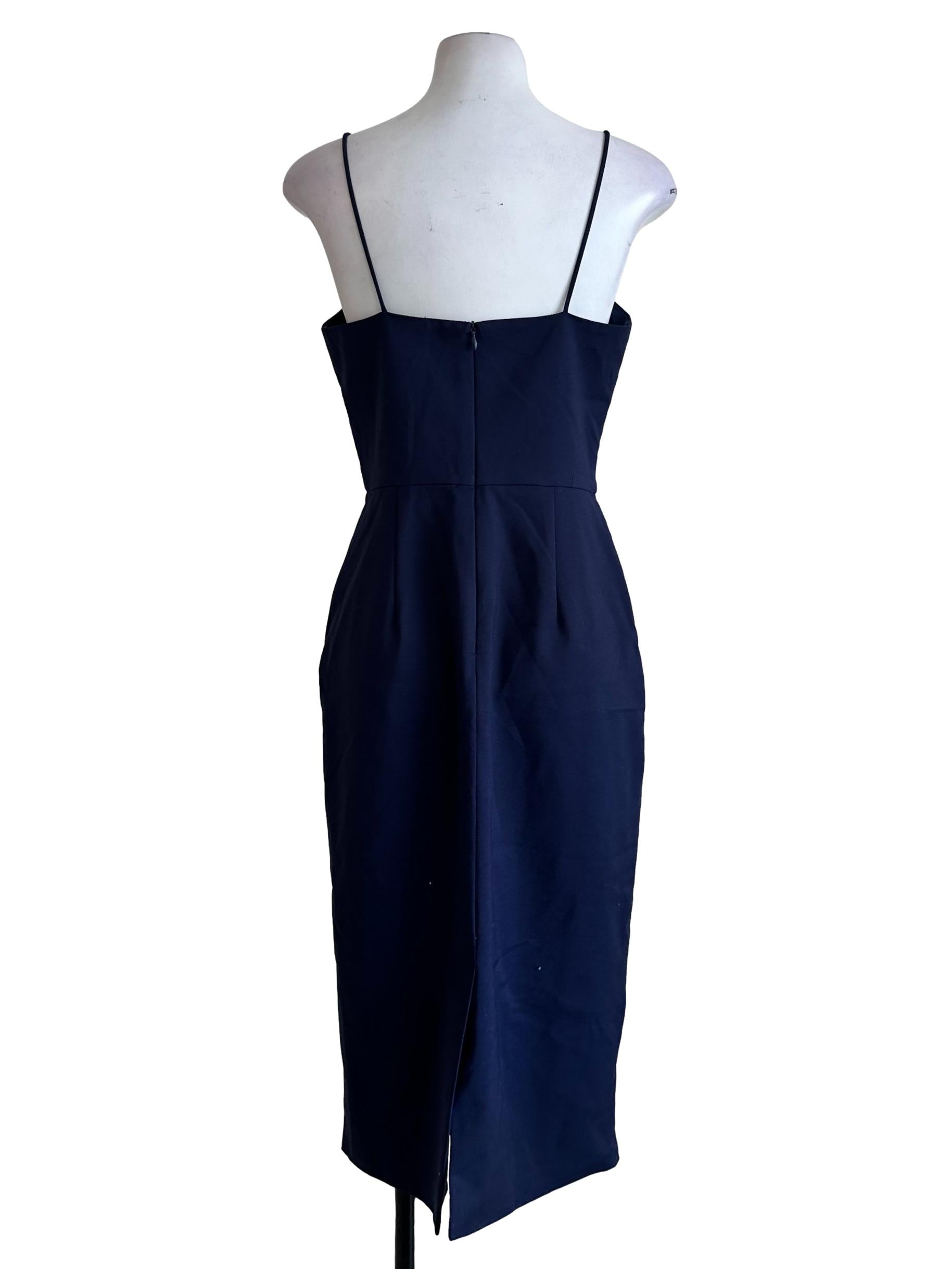 Berry Blue Padded Sleeveless Dress