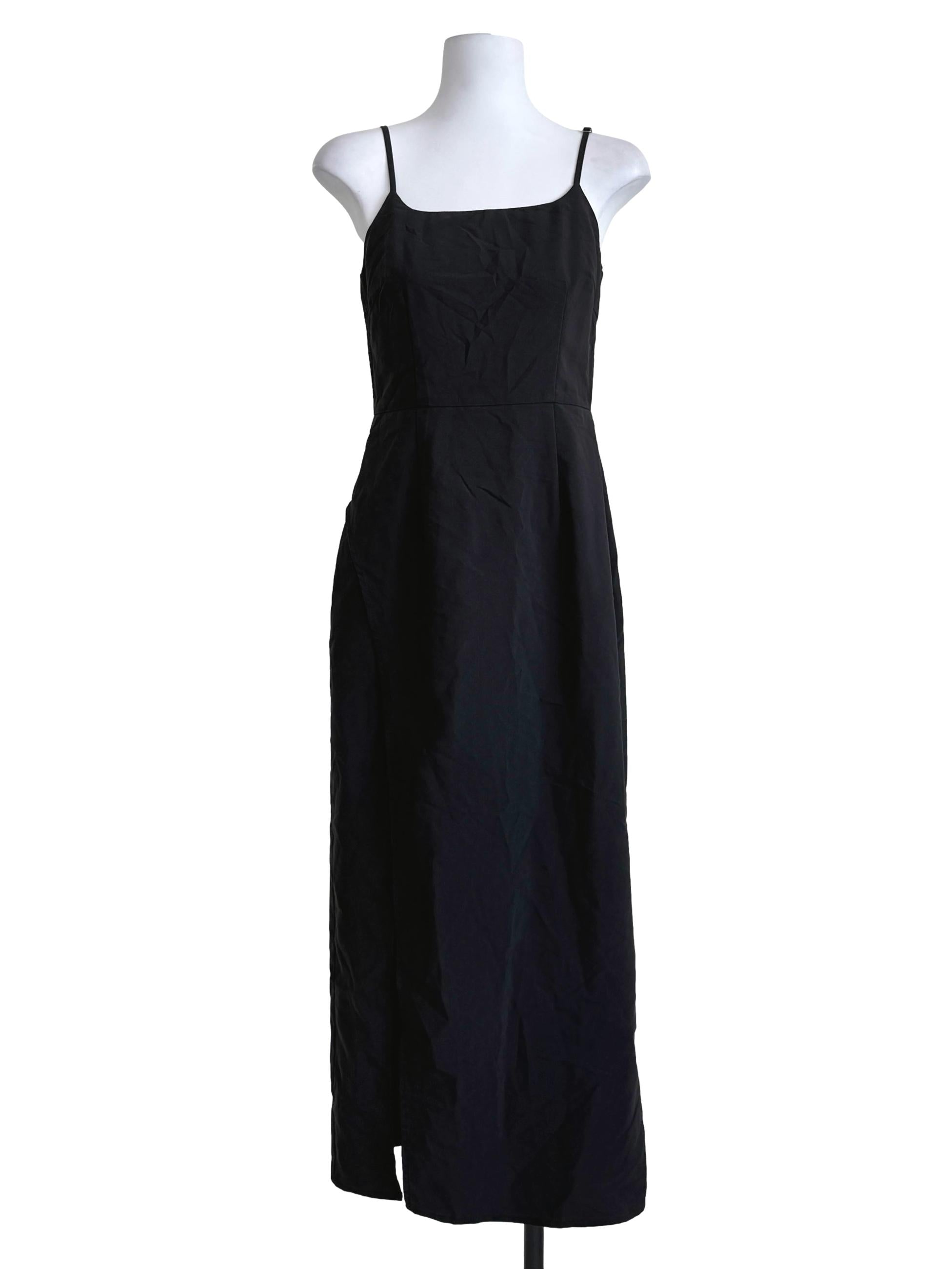 Black Spaghetti Strap Sheath Dress