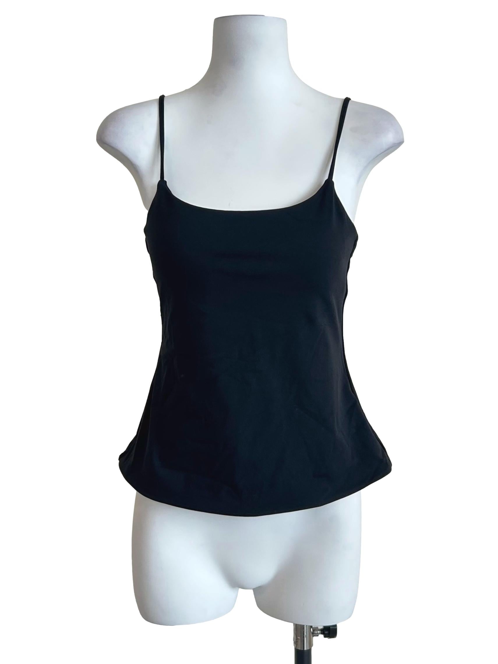 Black Simple Spaghetti Strap Cami