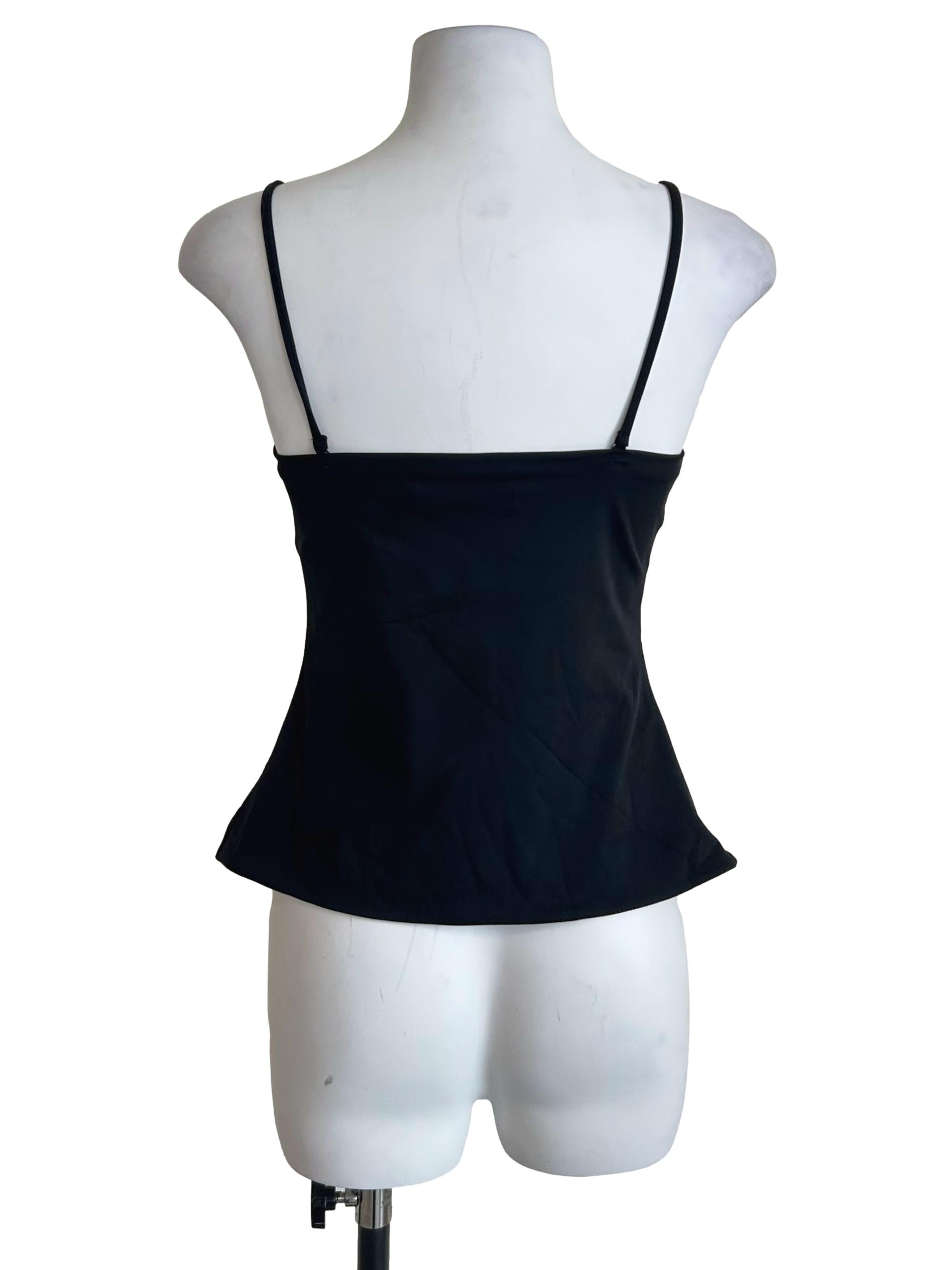 Black Simple Spaghetti Strap Cami