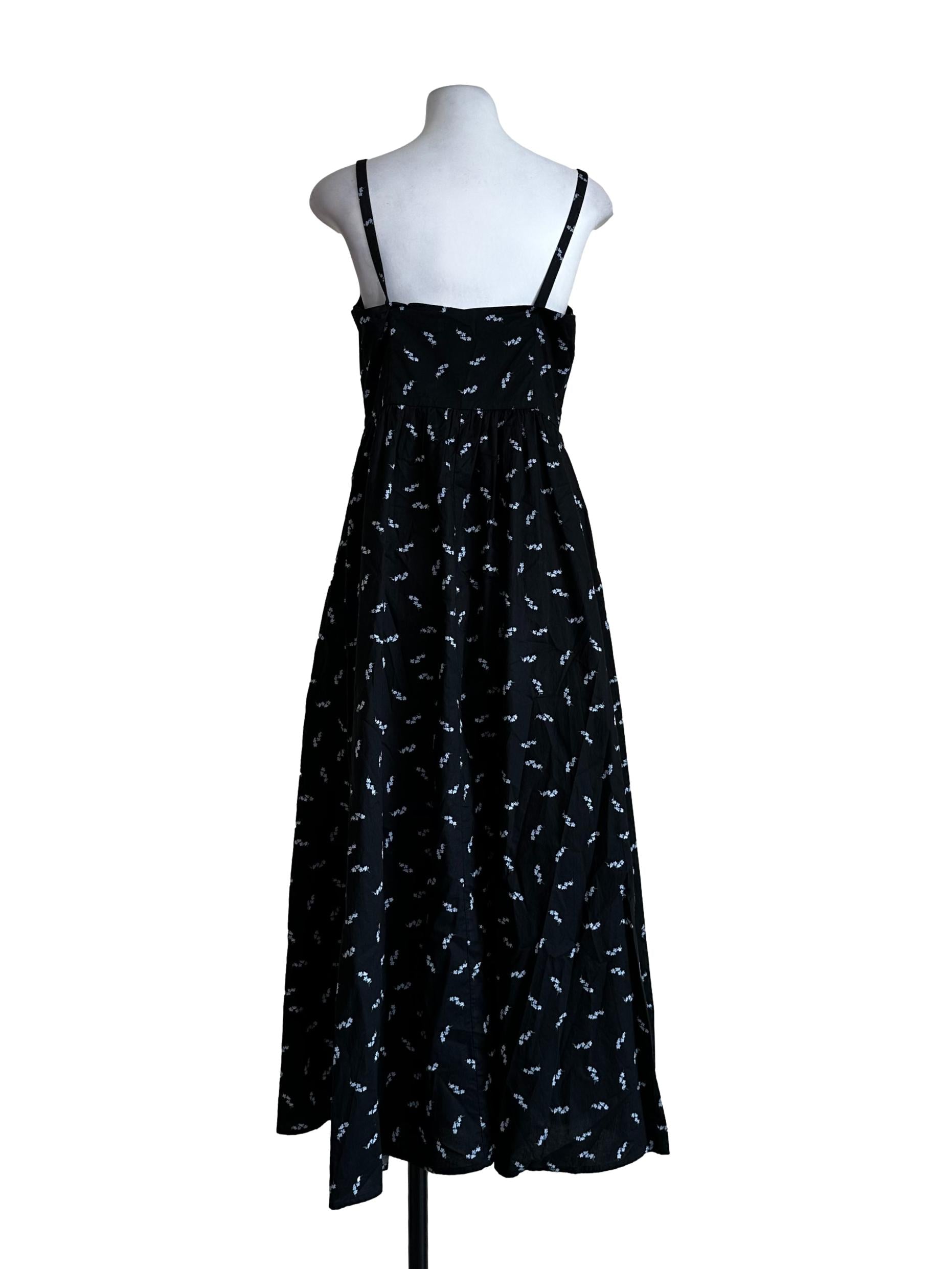 Black Flower Pattern Dress LB