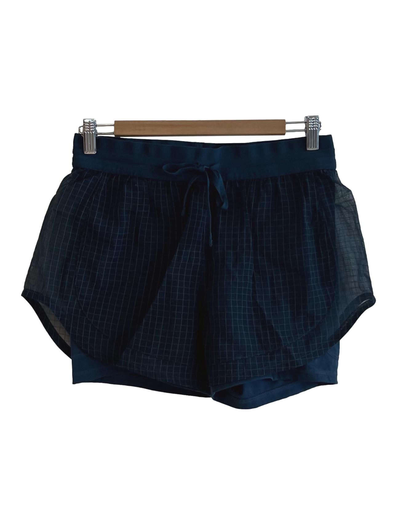 Navy Blue High-Waisted Shorts