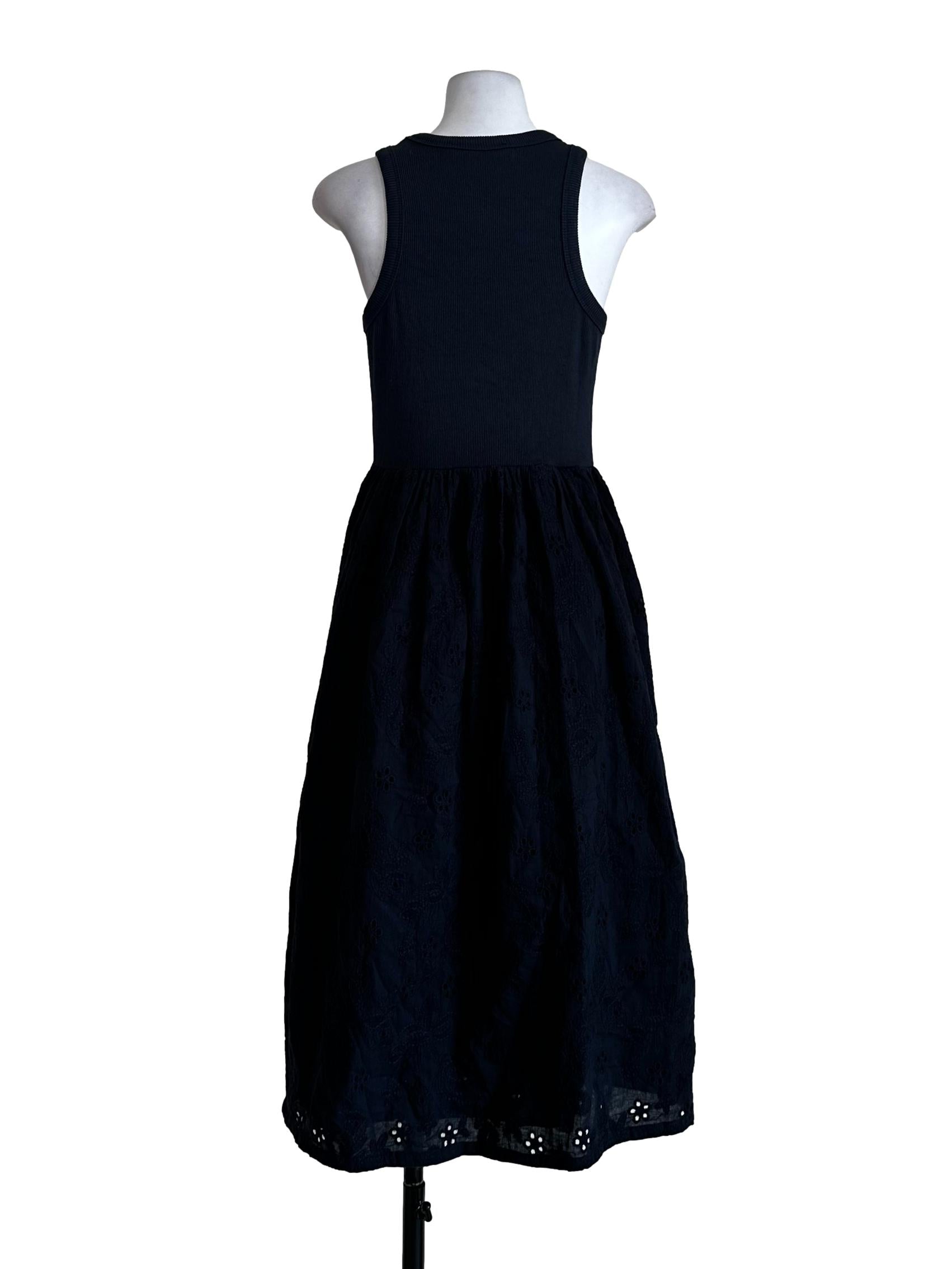 Navy Blue Embroidered Dress LB