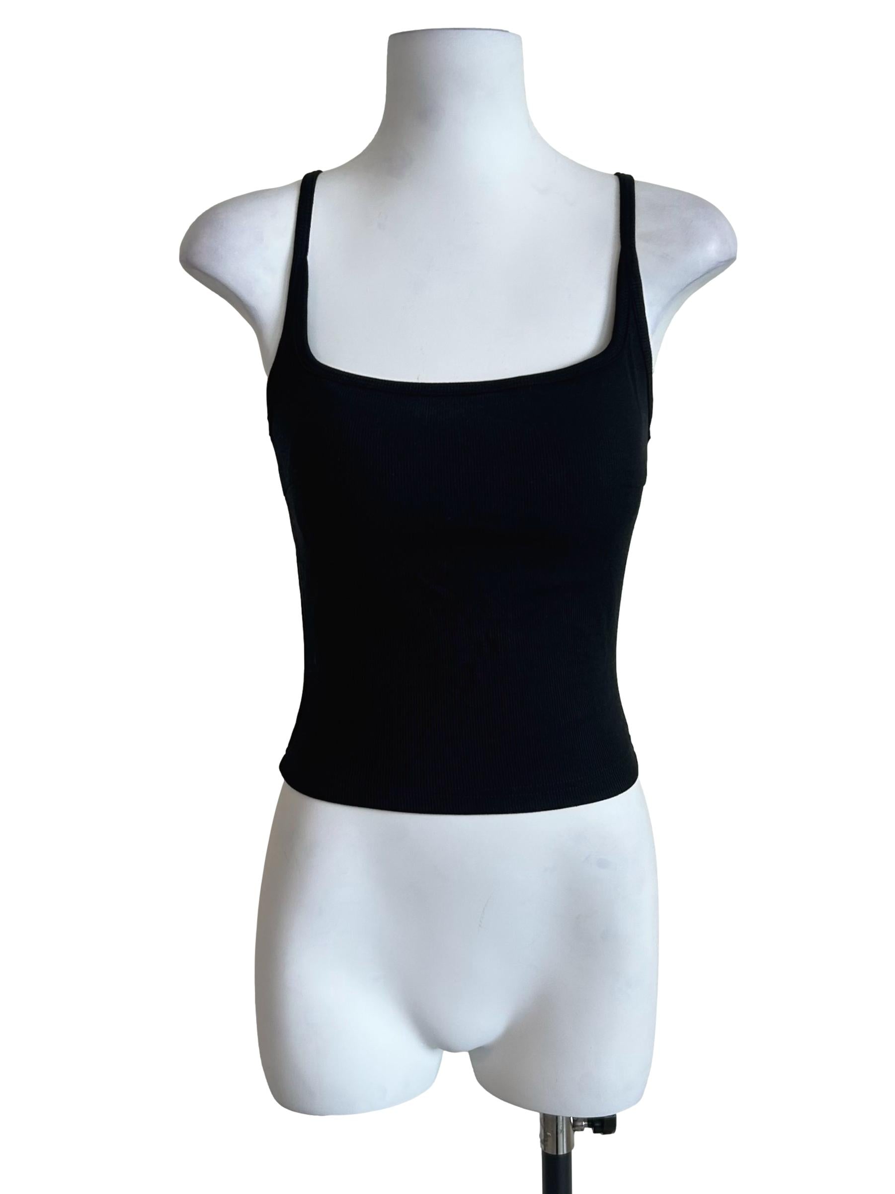 Black Square Neck Cami Top