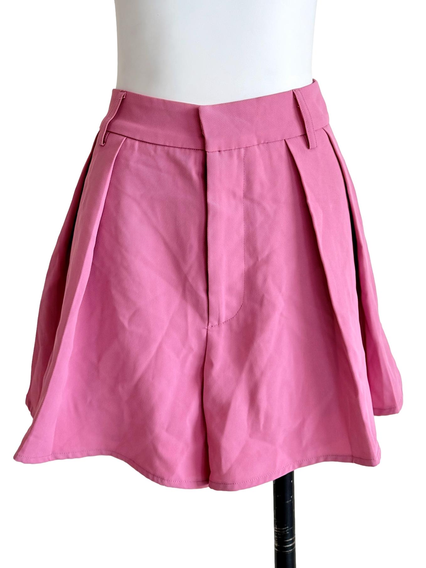 Fuschia Pink A-Line Shorts