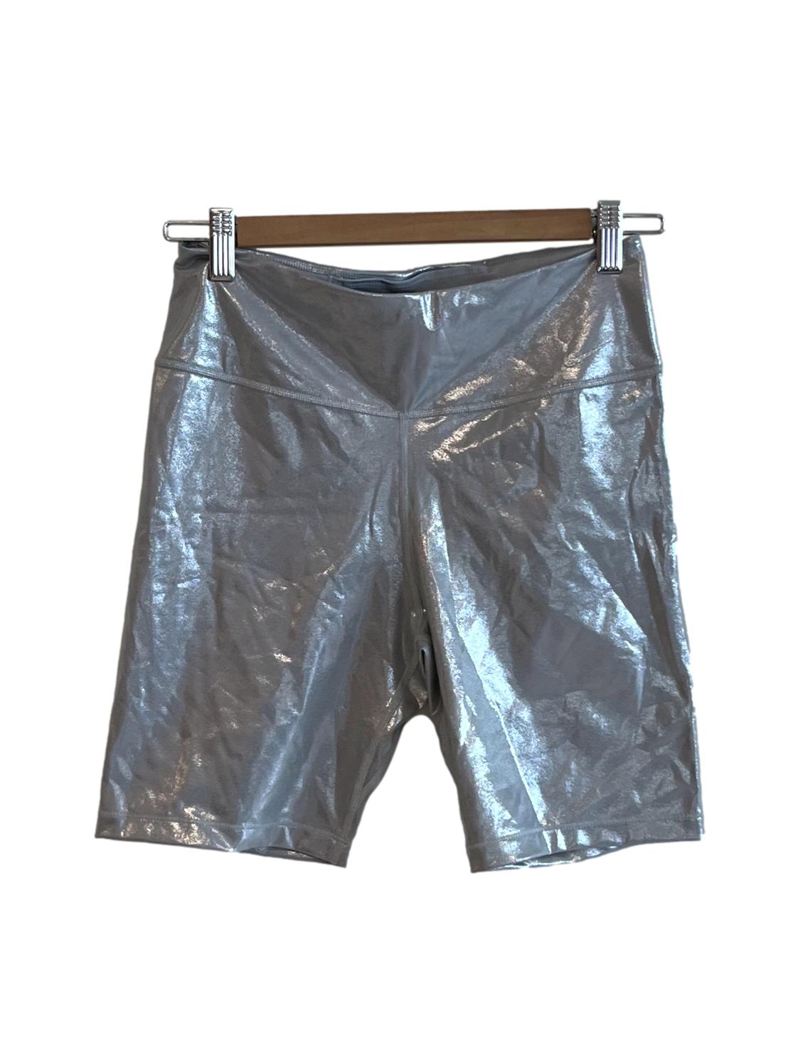Stone Grey Metallic Shorts