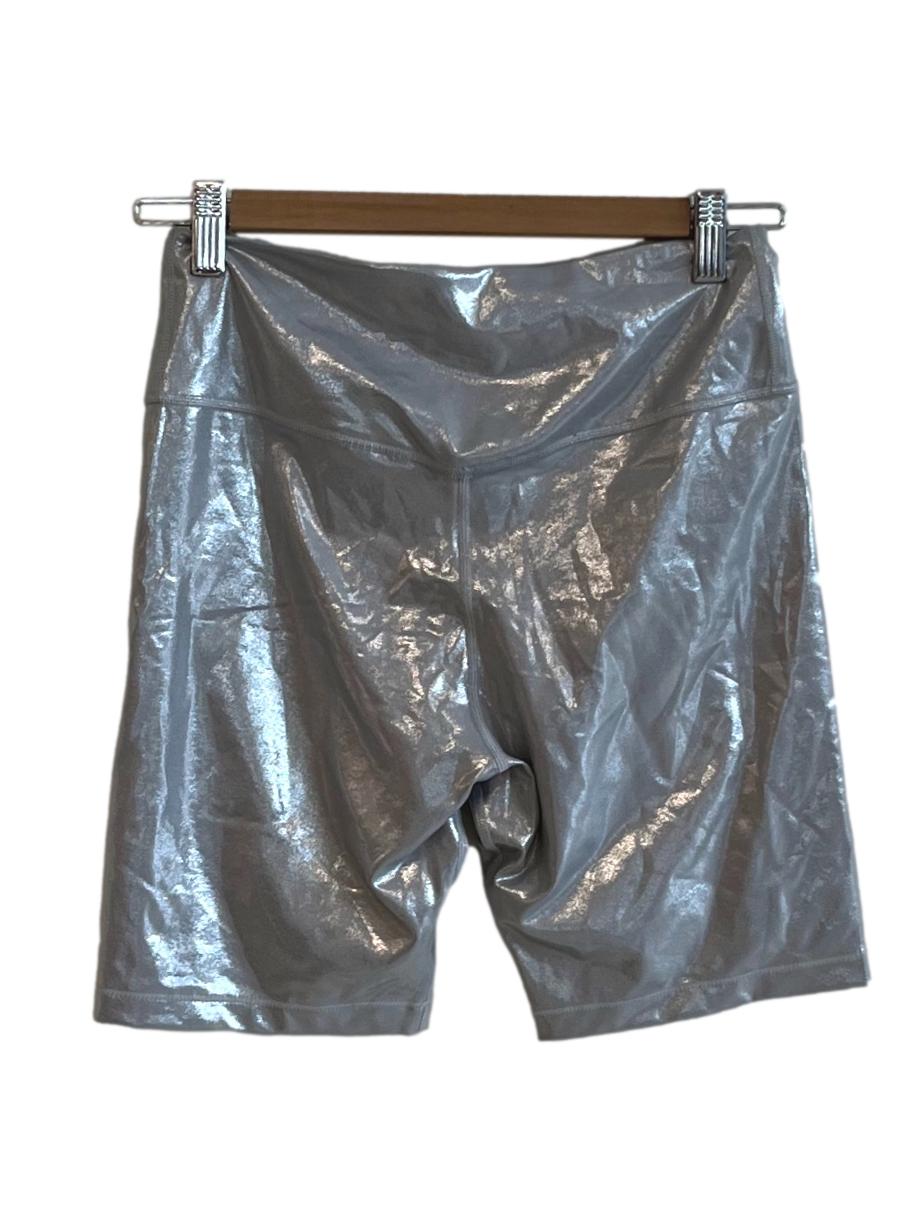 Stone Grey Metallic Shorts