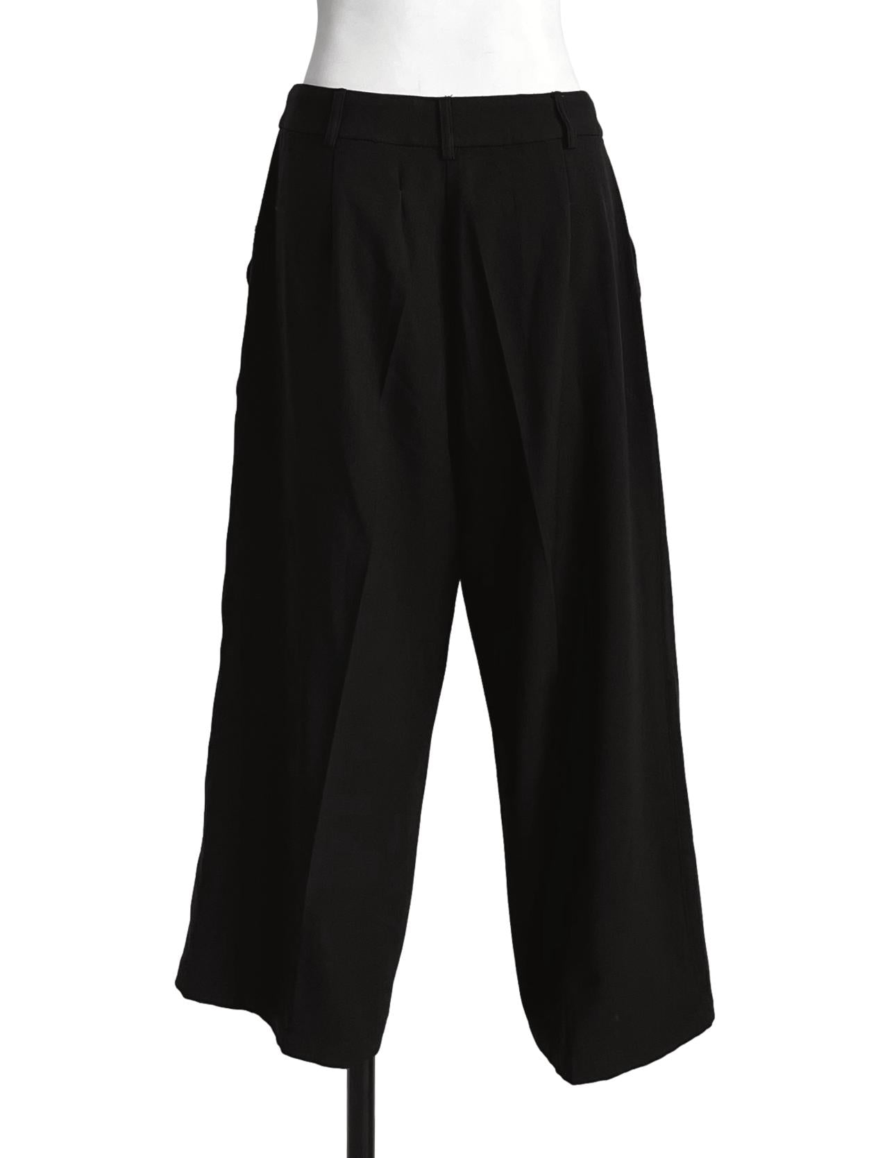 Ink Black Casual Culottes Pants LB